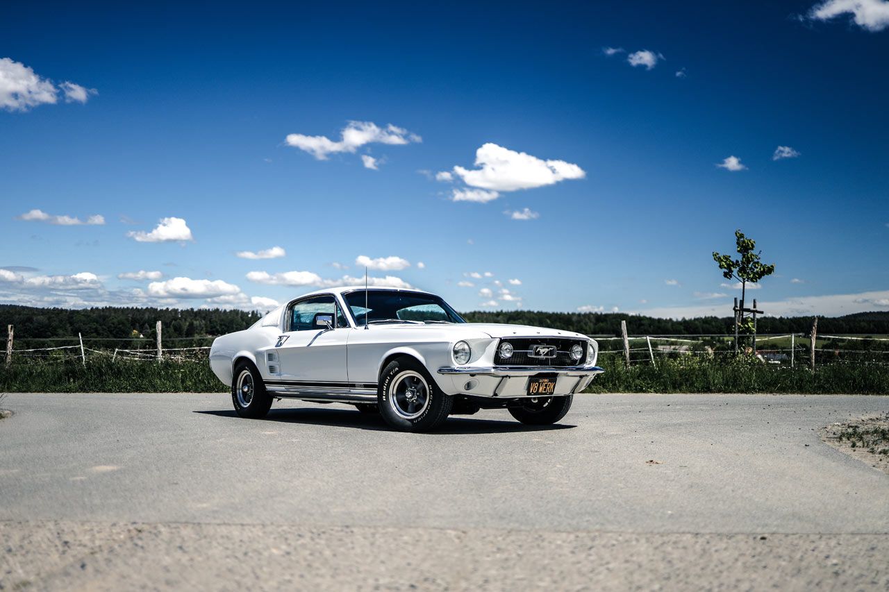  Ford Hintergrundbild 1280x853. Wandbild 1967 Ford Mustang Fastback GTA 390 (Motiv V8 05)