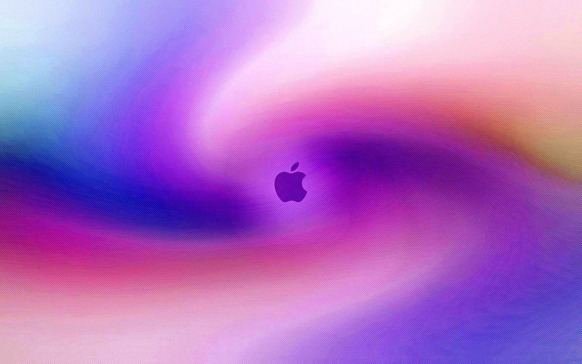 Apple Rosa Hintergrundbild 1200x750. Buntes Bild Apple Logo, Rosa, Purpurrote. Beste freie Bilder