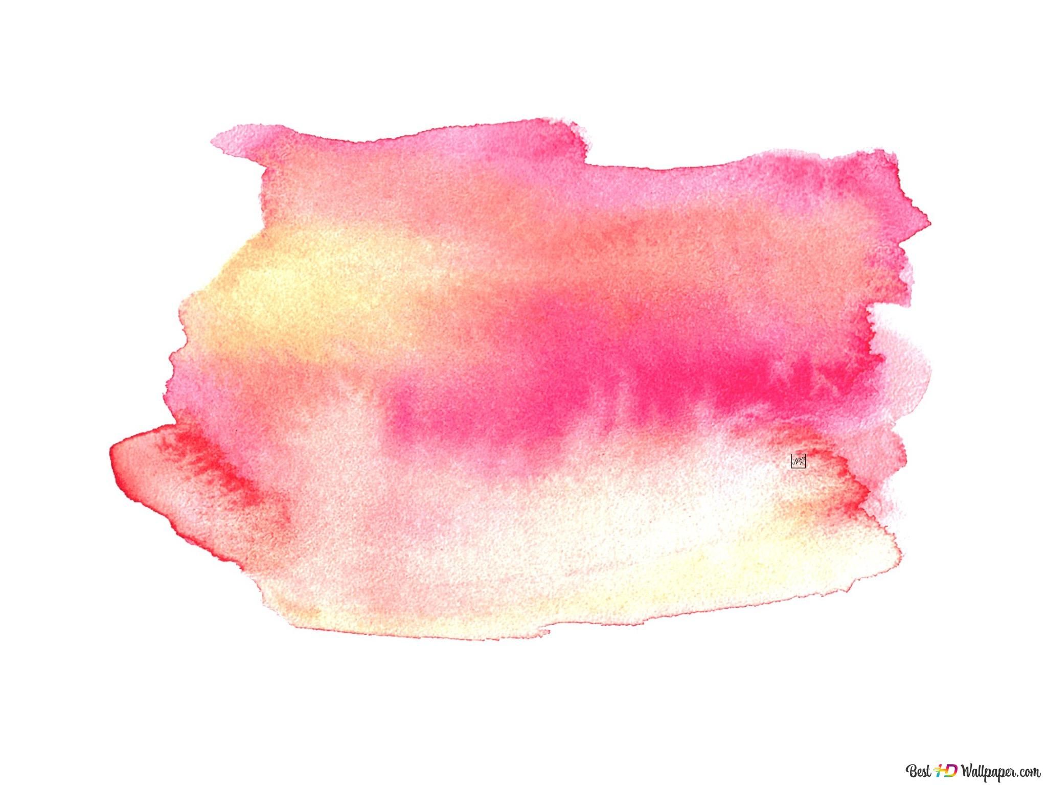 Apple Rosa Hintergrundbild 2048x1536. aquarellmischung aus rosa und gelb 2K Hintergrundbild herunterladen