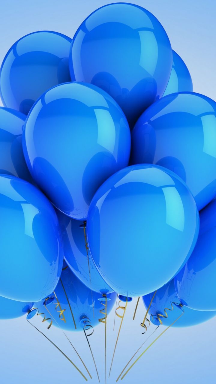  Luftballons Hintergrundbild 720x1280. Download Wallpaper 720x1280 balloons, holiday, celebration, blue Samsung Galaxy S3 HD Background. Blue balloons, Balloons, Blue color