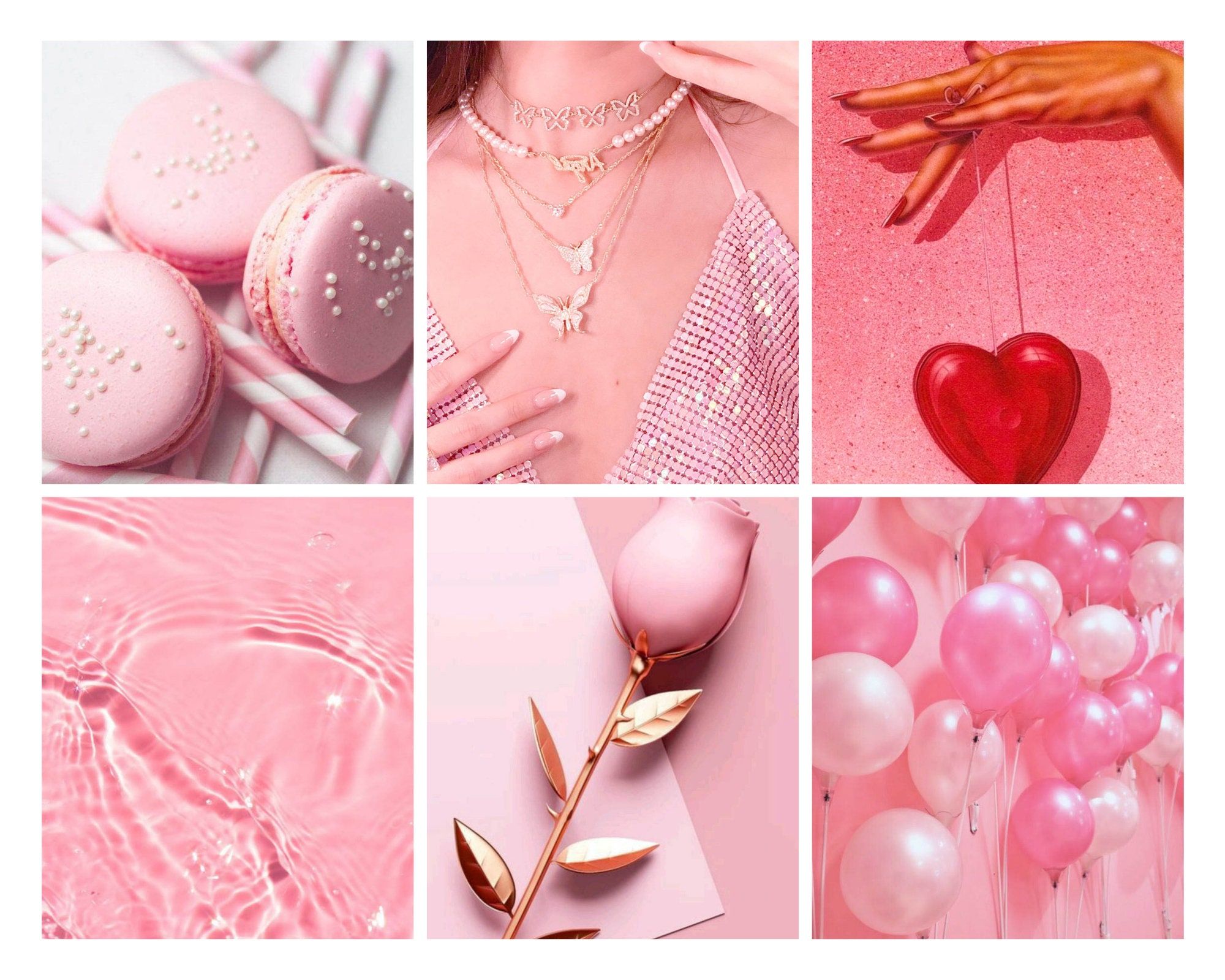  Luftballons Hintergrundbild 2000x1600. Barbie Pink Aesthetic Wall Collage Kit 100 photo Photo