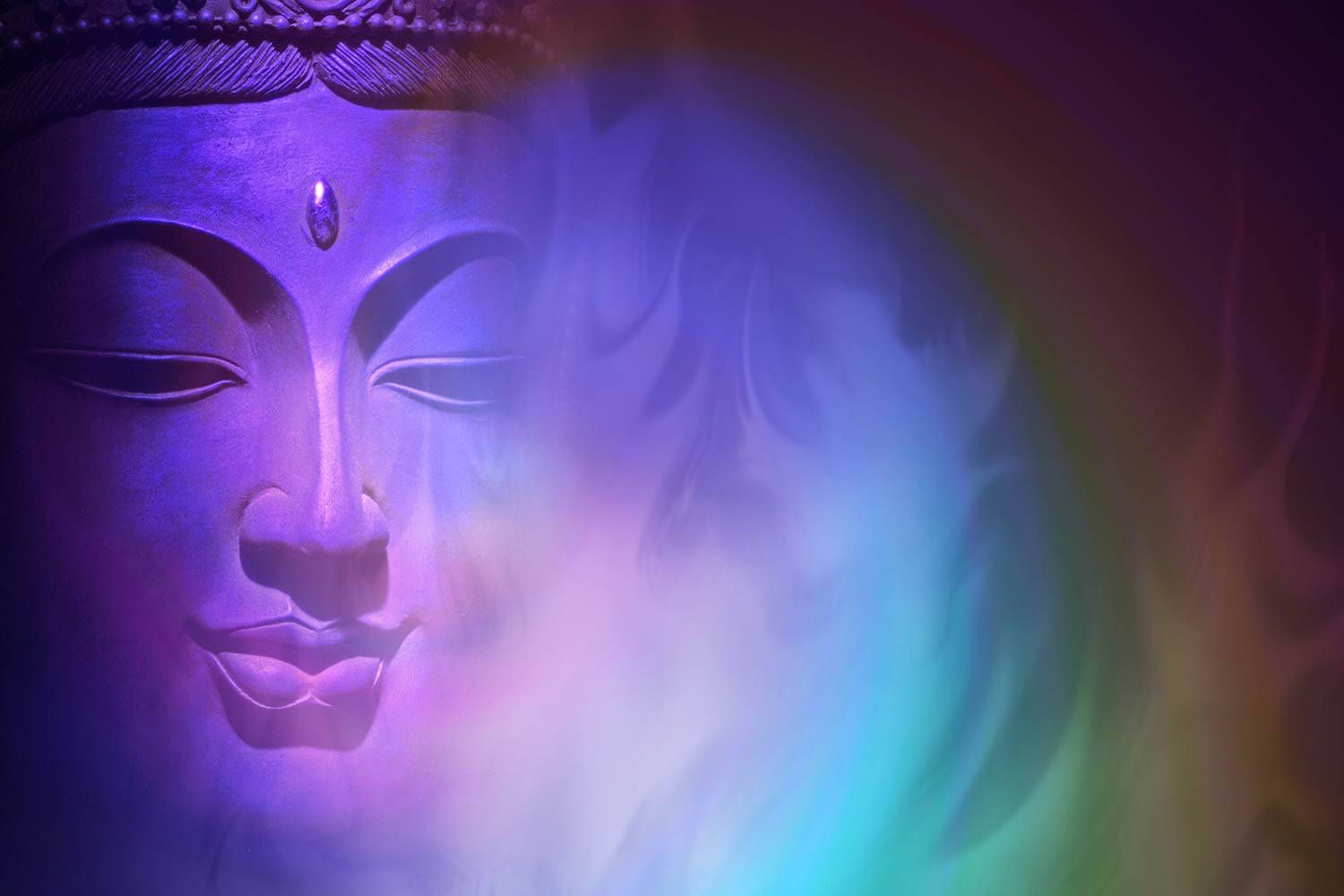  Buddhismus Hintergrundbild 1500x1000. Download Buddha Multicolor Aesthetic Wallpaper