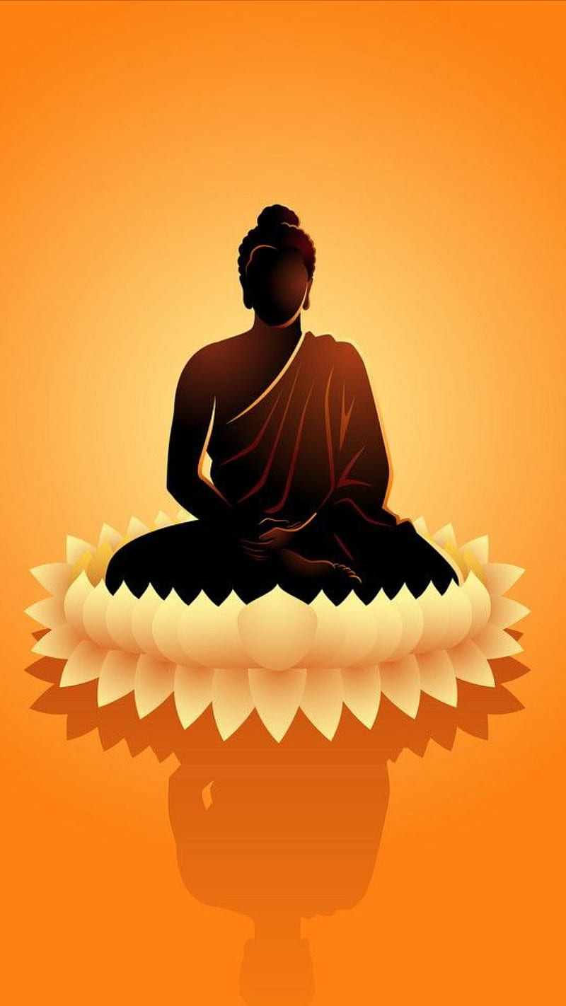  Buddhismus Hintergrundbild 800x1422. Buddha, black, budha, orange, signs, spiritual, HD mobile wallpaper. Buddha wallpaper iphone, Buddha artwork, Buddha