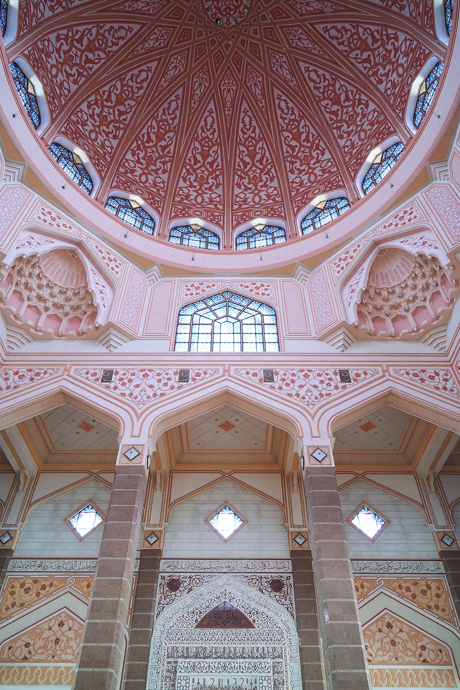  Islamisch Hintergrundbild 910x1364. HD wallpaper: mosaic, art, flowering, architecture, red, pink, cami, islam