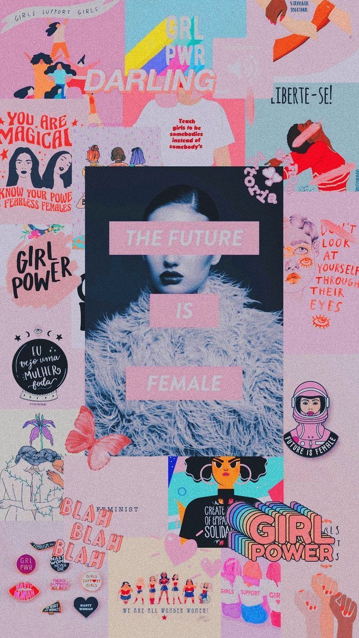  Feminin Hintergrundbild 736x1305. Feminist Aesthetic Wallpaper