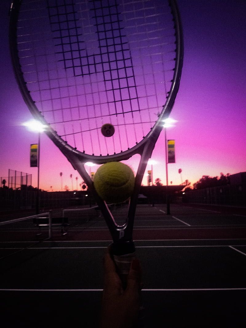  Tennis Hintergrundbild 800x1067. Tennis time sunset, purple, HD phone wallpaper