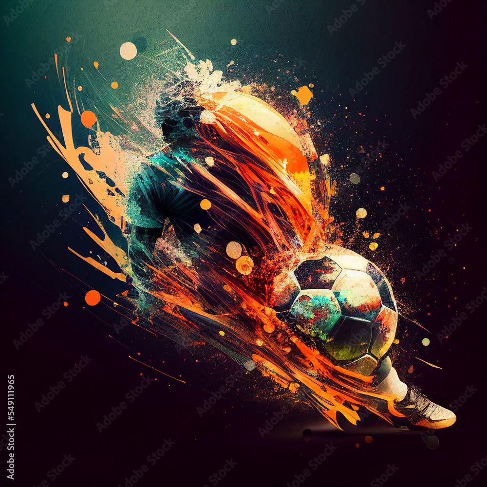  Fussball Hintergrundbild 1000x1000. Colorful Abstract Soccer Background. Soccer Poster. Football Background. Football Poster Stock Illustration