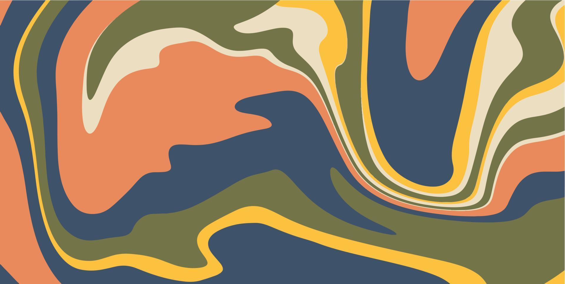 Psychedelisch Hintergrundbild 1920x966. Groovy Swirl psychedelic background. Retro 70s Hippie Aesthetic wallpaper with Trippy distortion Waves. Vector modern Seventies Style illustration