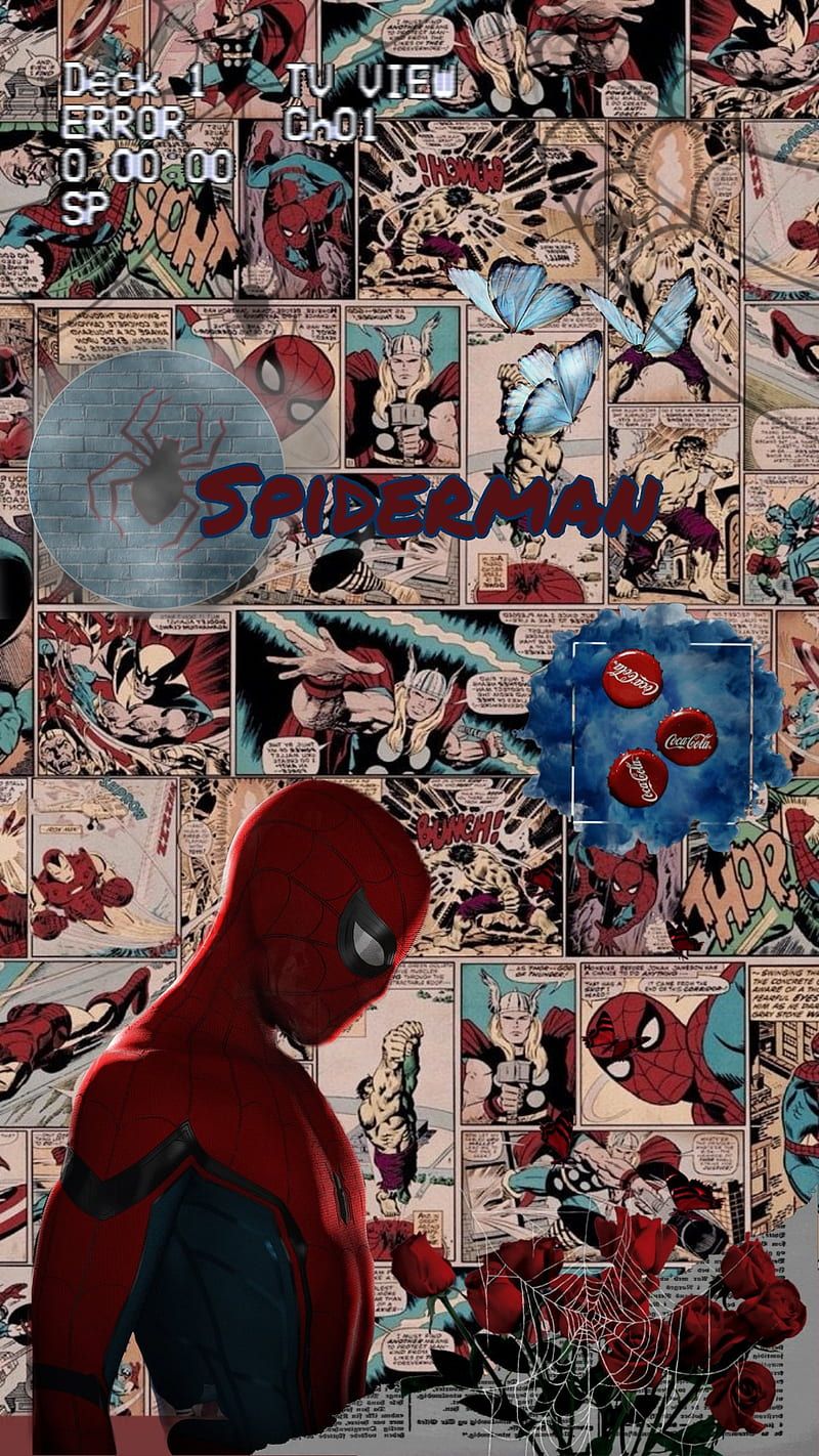  Spider-Man Hintergrundbild 800x1422. Spiderman, aesthetic, blue, comic, hero, marvel, peter parker, red, spider, HD phone wallpaper