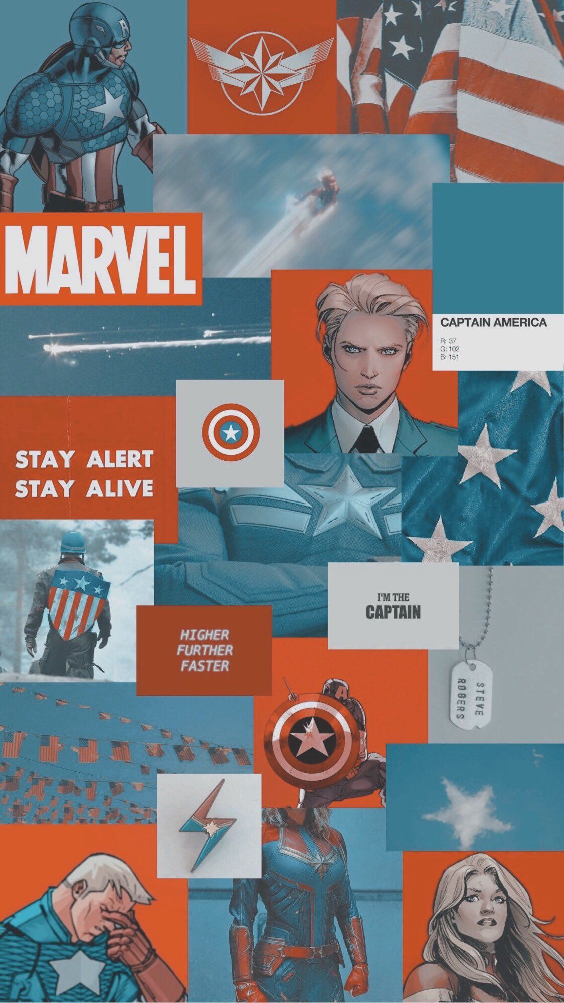  Captain Marvel Hintergrundbild 1125x2000. Wallpaper & Headers. Captain america wallpaper, Captain america aesthetic, Captain america comic