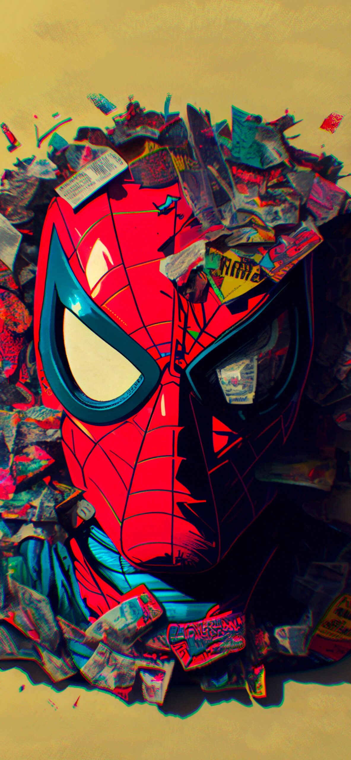  Spider-Man Hintergrundbild 1183x2560. Spider Man Mask Aesthetic Wallpaper Wallpaper