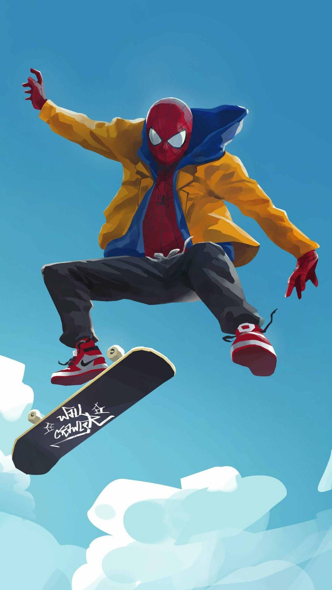  Spider-Man Hintergrundbild 1080x1920. Download Aesthetic Spider Man Skater Boy Wallpaper