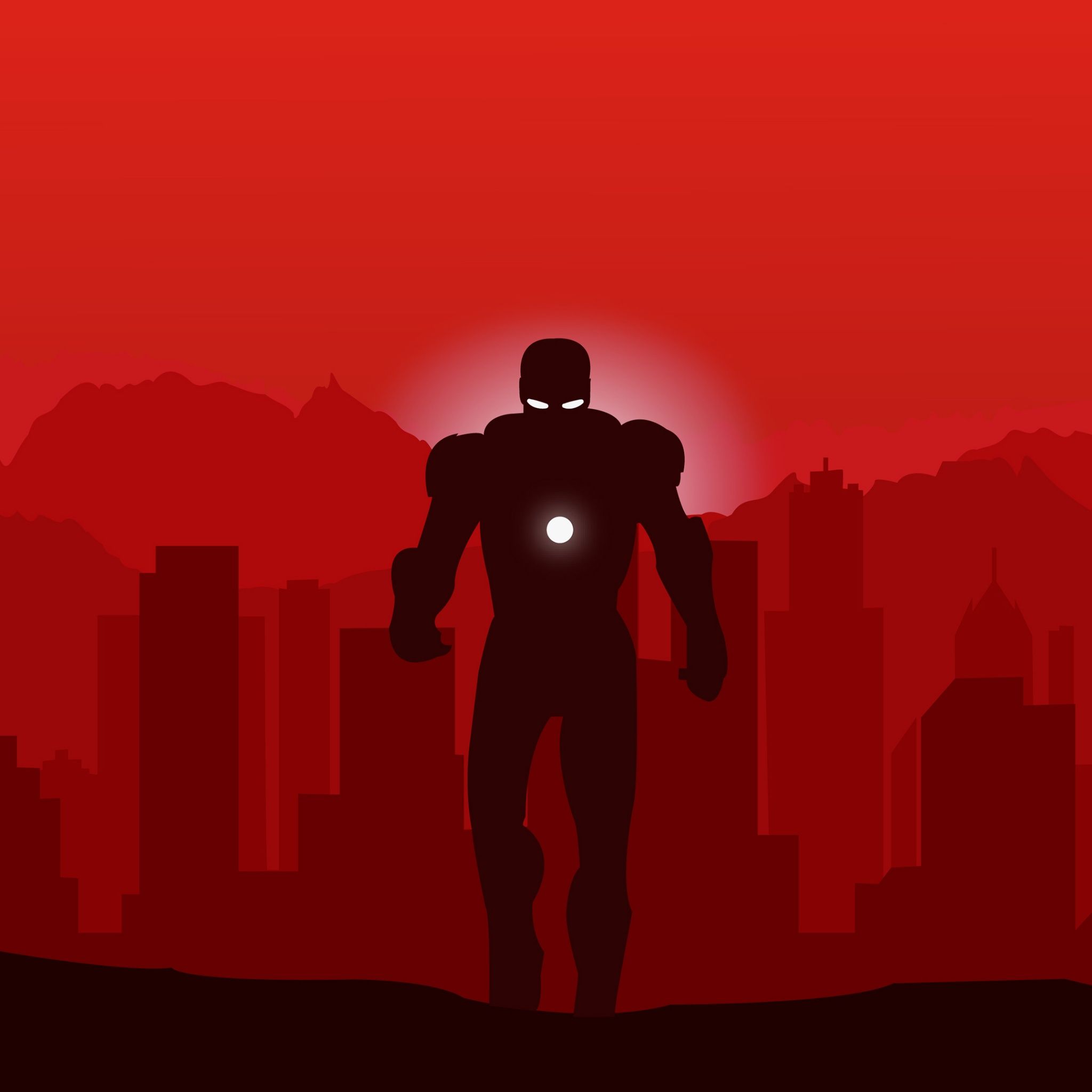  Iron Man Hintergrundbild 2048x2048. Iron Man Wallpaper 4K, Minimal art, Red, Graphics CGI