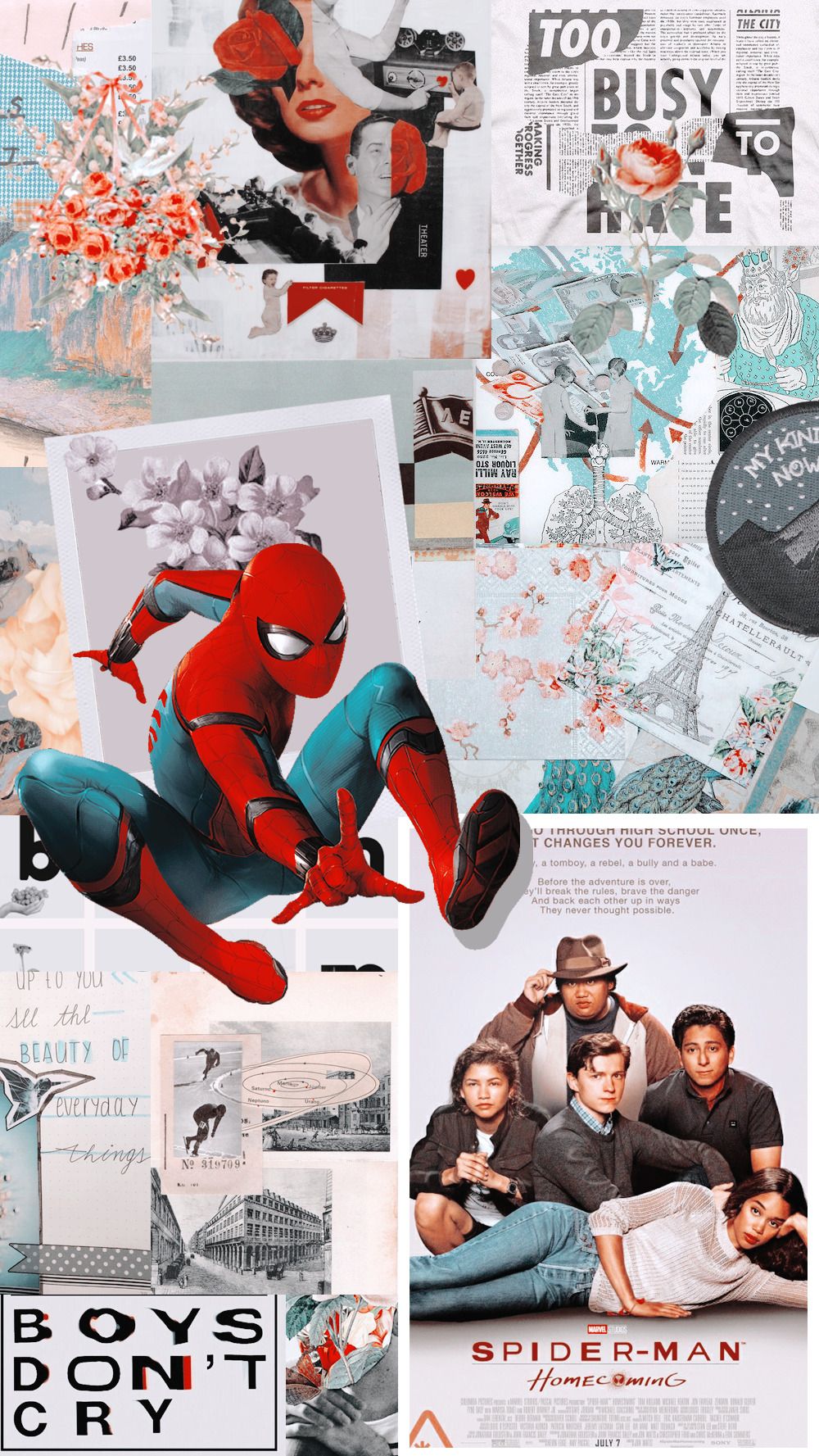  Spider-Man Hintergrundbild 1000x1777. Spider Man Collage Wallpaper