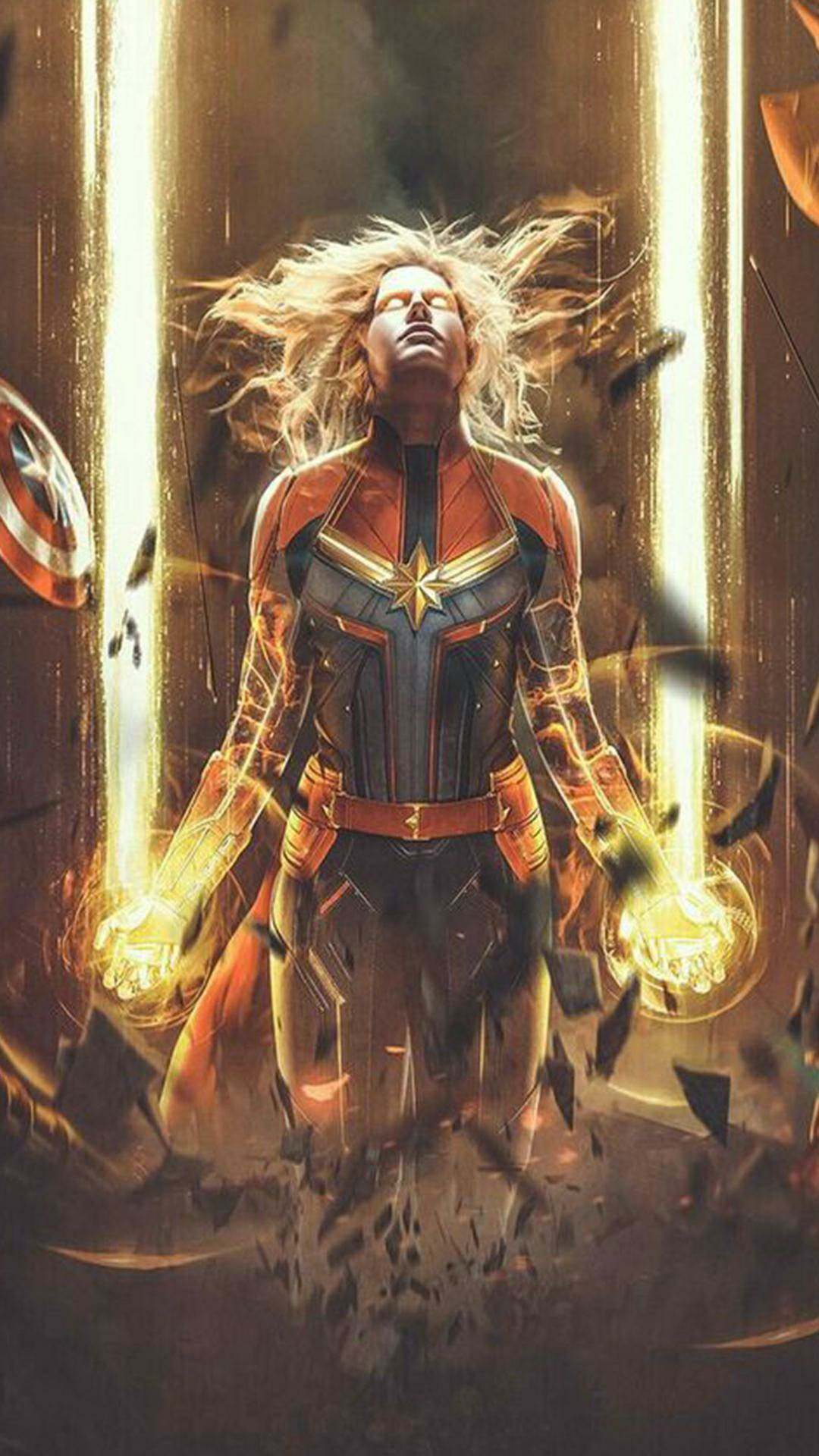  Captain Marvel Hintergrundbild 1080x1920. Captain Marvel Most Powerful Avenger IPhone Wallpaper Wallpaper : iPhone Wallpaper