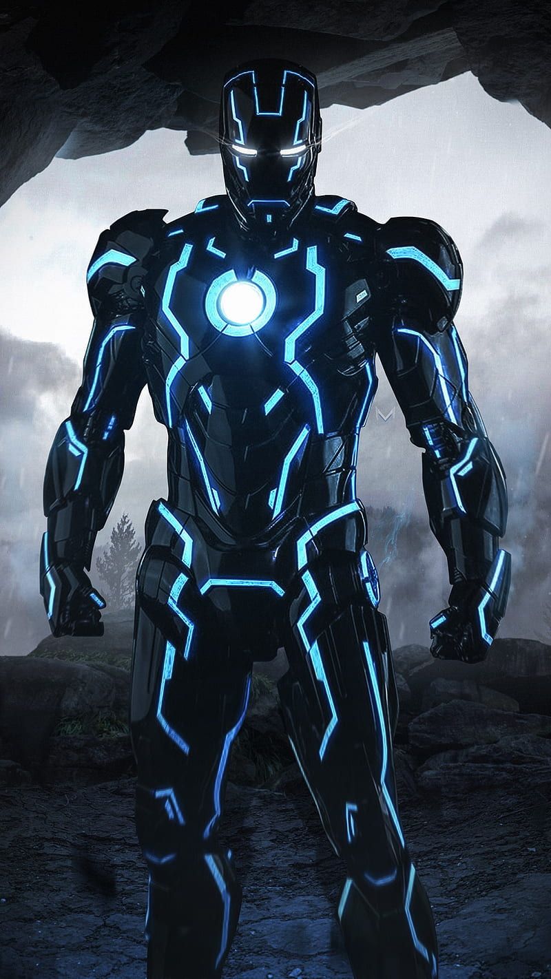  Iron Man Hintergrundbild 800x1422. HD neon iron man wallpaper