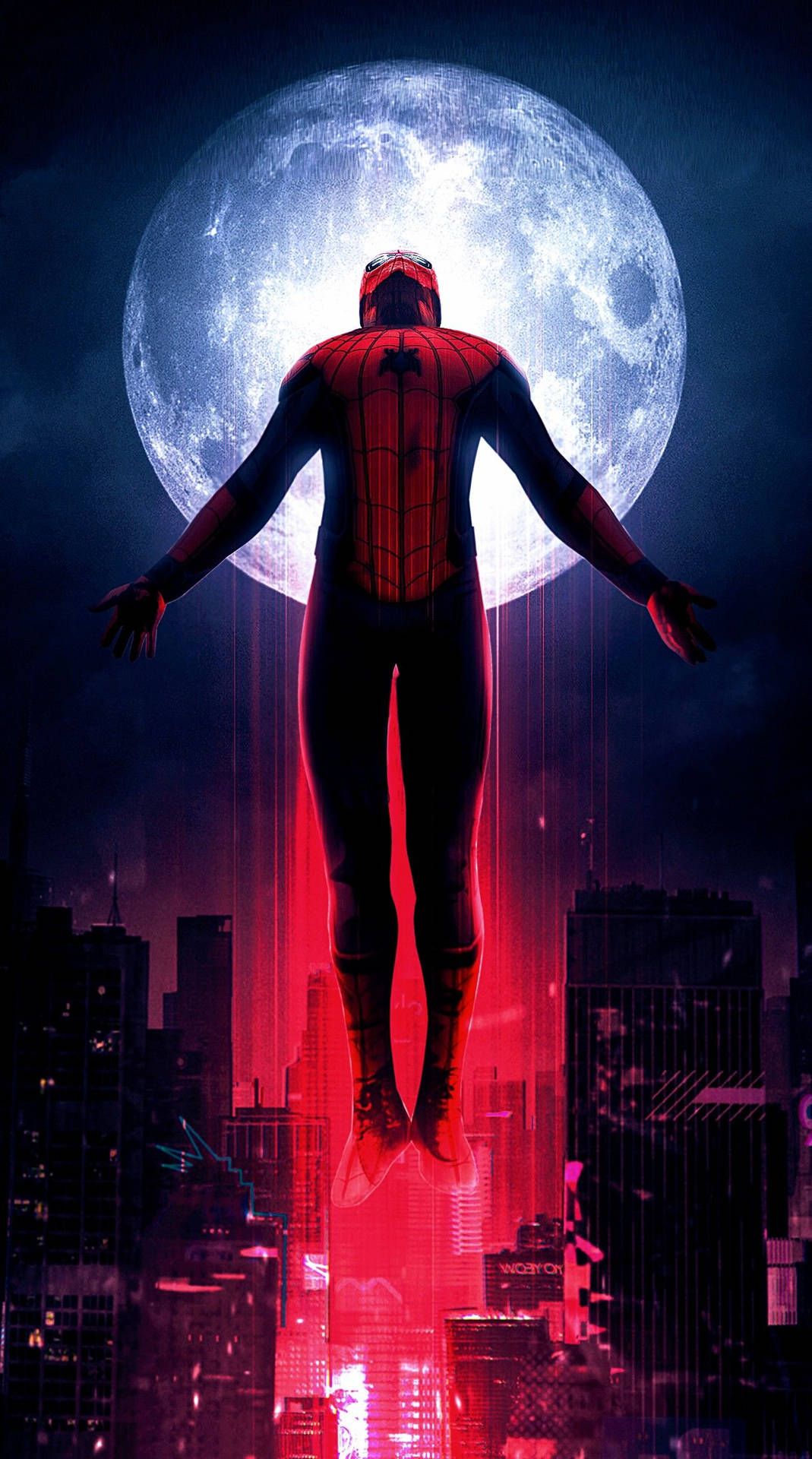  Spider-Man Hintergrundbild 1069x1920. Download Spider Man Far From Home Aesthetic Art Wallpaper