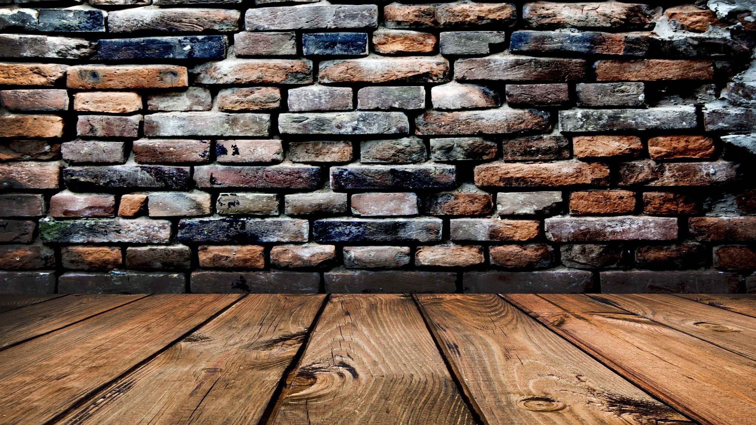  Planke Hintergrundbild 2560x1440. Brown Surface Wall Bricks Wood HD Brown Aesthetic Wallpaper
