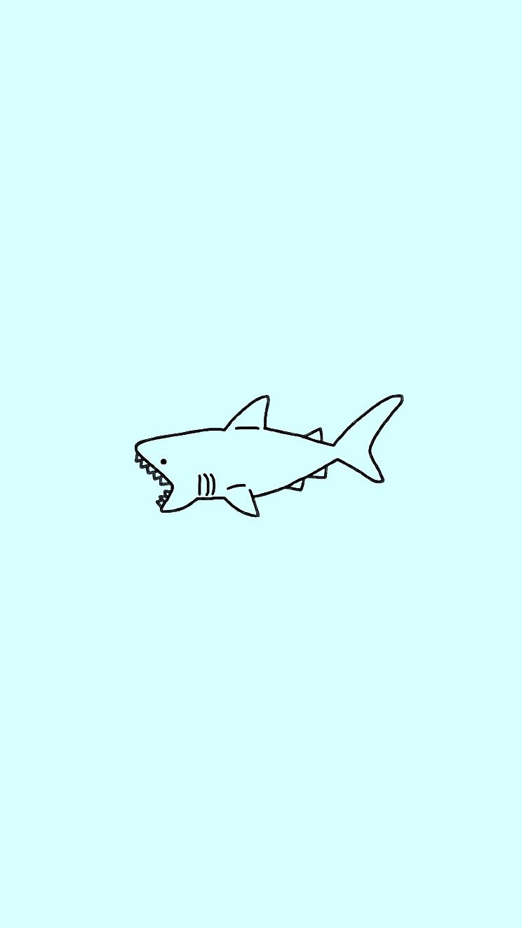  Hai Hintergrundbild 744x1323. a shark for my friend tirna cause it's an inside jokeの壁紙, サメ イラスト, シンプル おしゃれ 壁紙