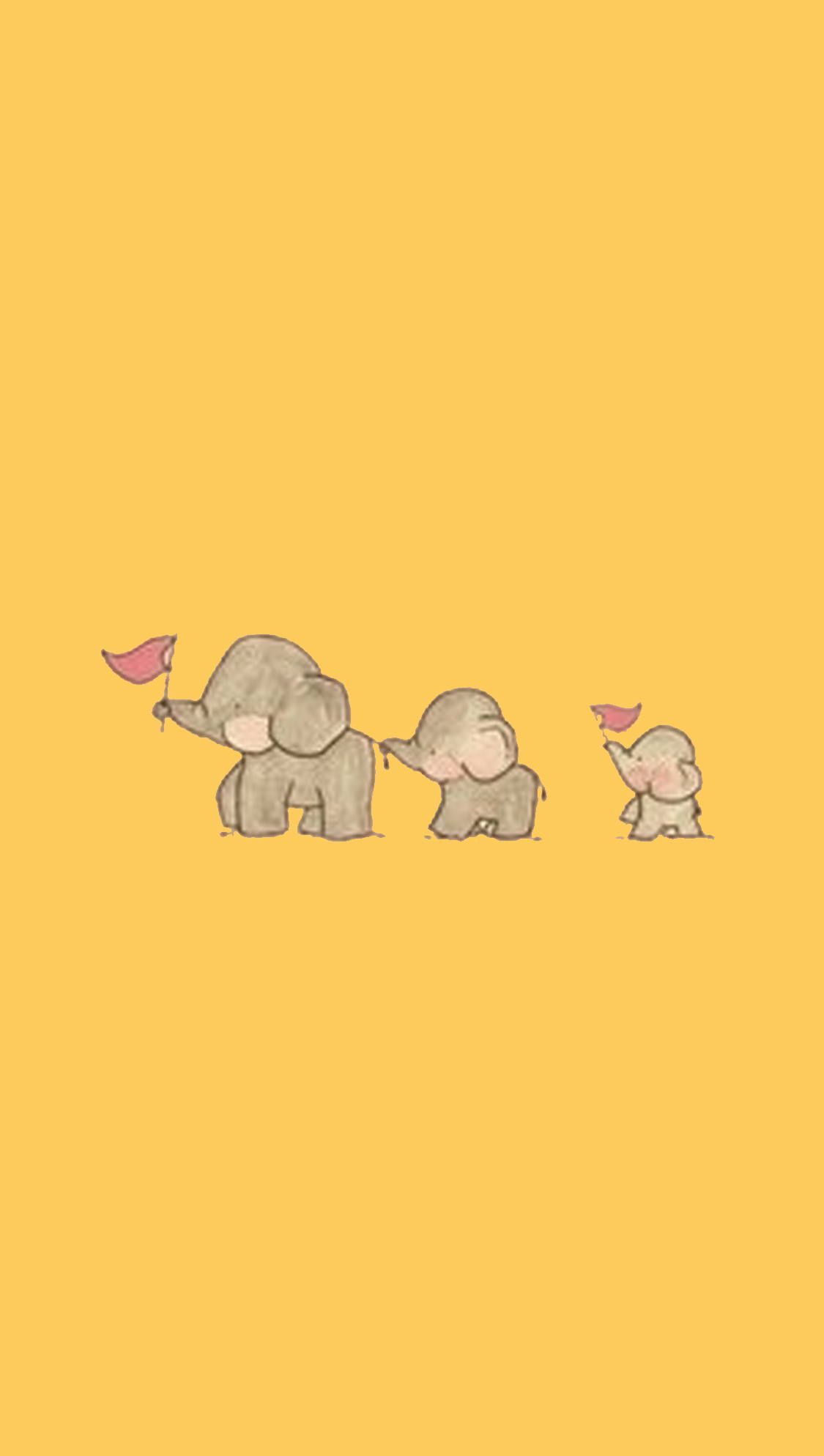  Elefant Hintergrundbild 1125x1988. Cute Elephant Aesthetic Wallpaper
