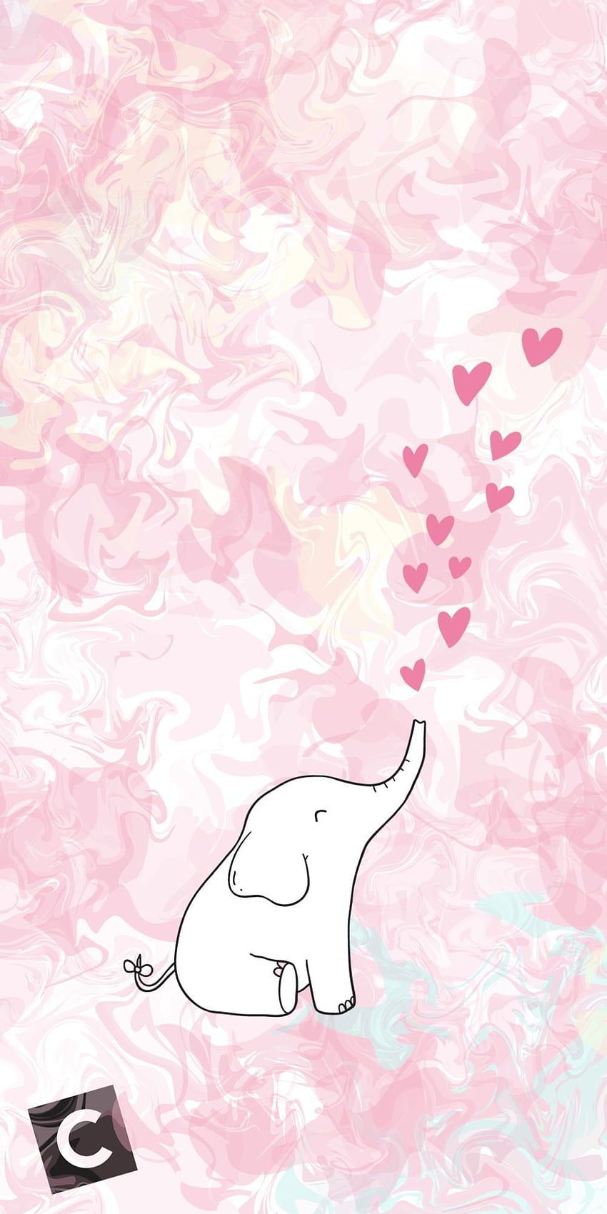  Elefant Hintergrundbild 850x1700. Cute Elephant, Aesthetic Elephant HD phone wallpaper