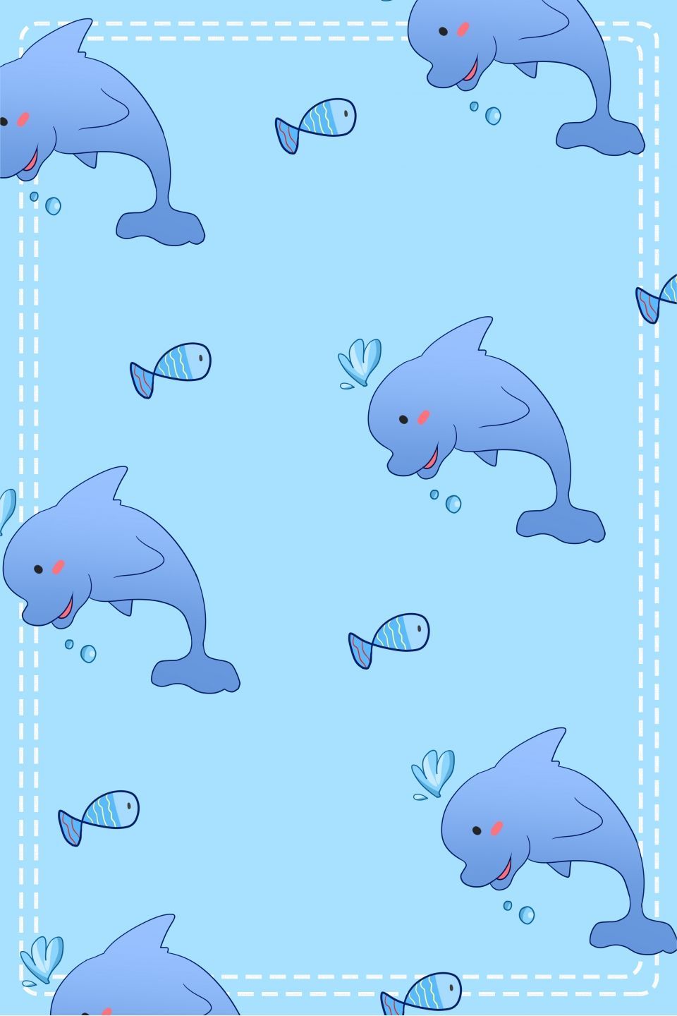  Delfin Hintergrundbild 960x1440. Cartoon Dolphin Wallpaper Free Cartoon Dolphin Background