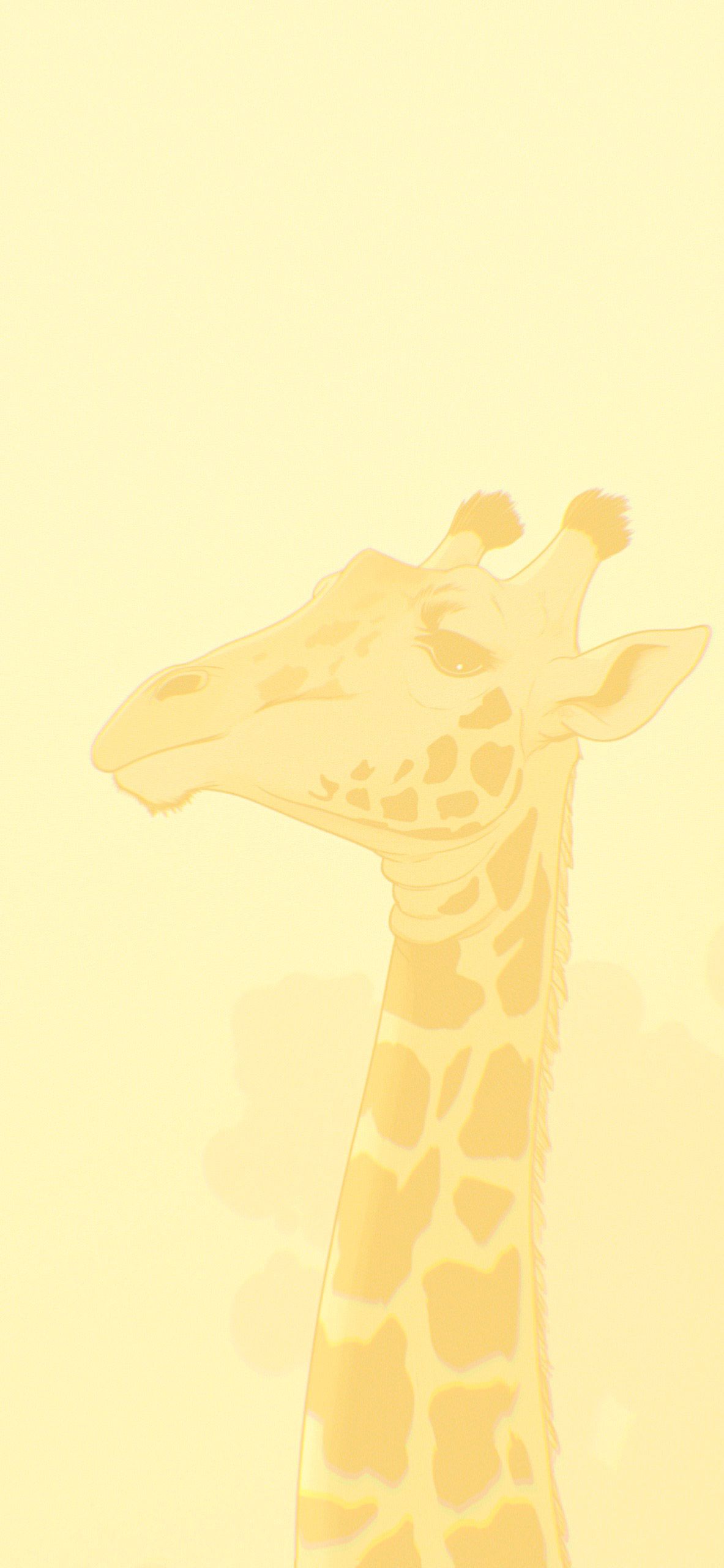  Giraffe Hintergrundbild 1183x2560. Giraffe Light Yellow Wallpaper iPhone Giraffe Wallpaper