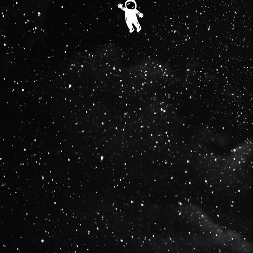  Sterne Hintergrundbild 1000x1000. Lonely Astronaut