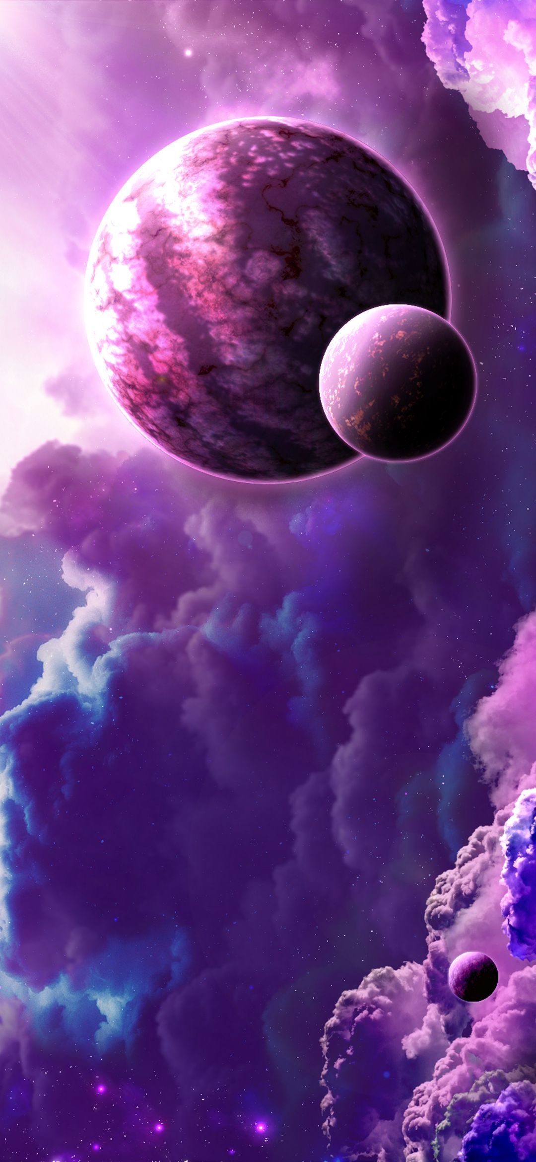  Planeten Hintergrundbild 1080x2340. Wallpaper Clouds Plnets Aesthetic, Planet, Universe, Star, Space, Background Free Image