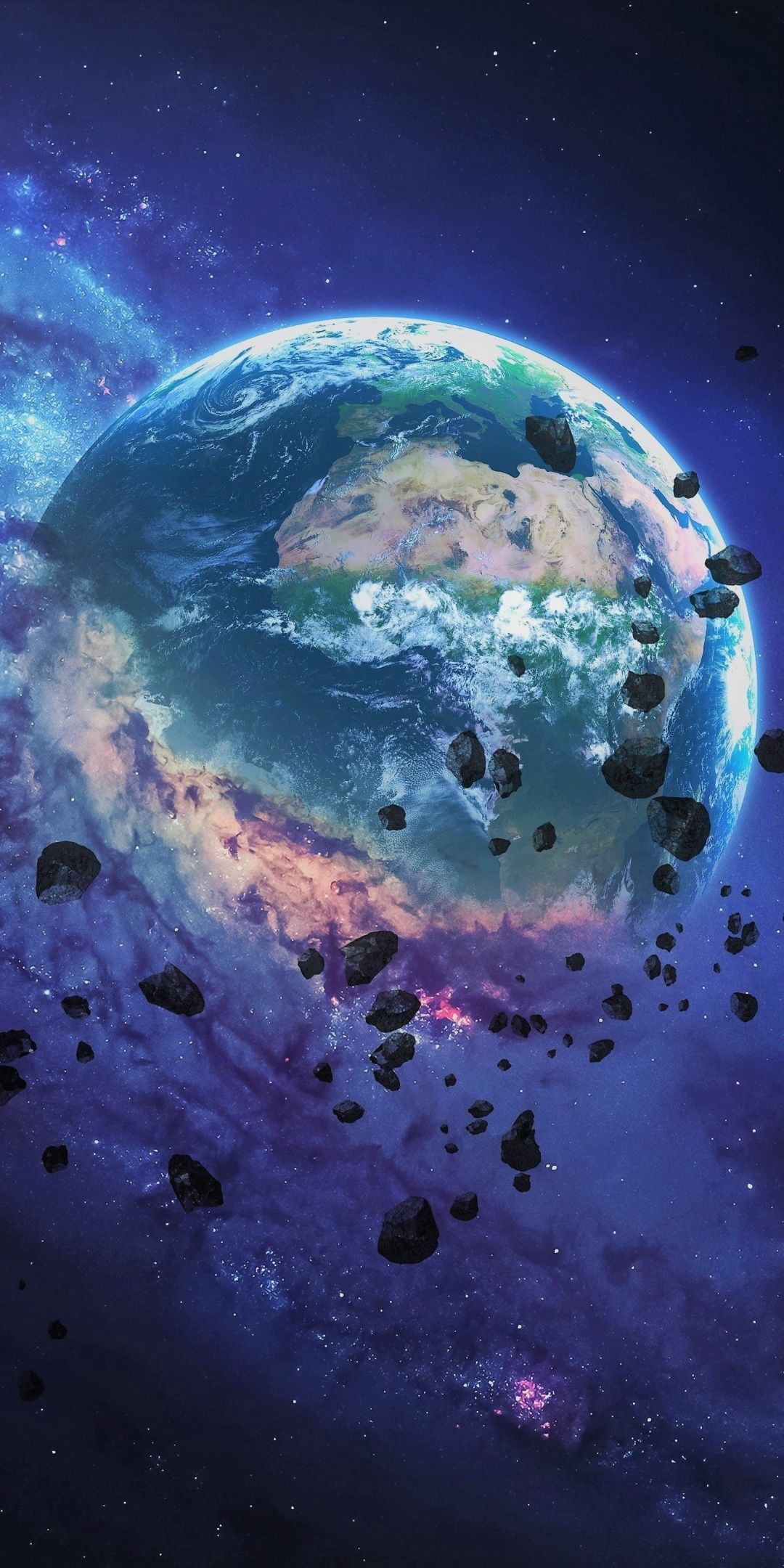  Planeten Hintergrundbild 1080x2160. Wallpaper / Sci Fi Planet Phone Wallpaper, Space, Earth, Asteroid, 1080x2160 free download