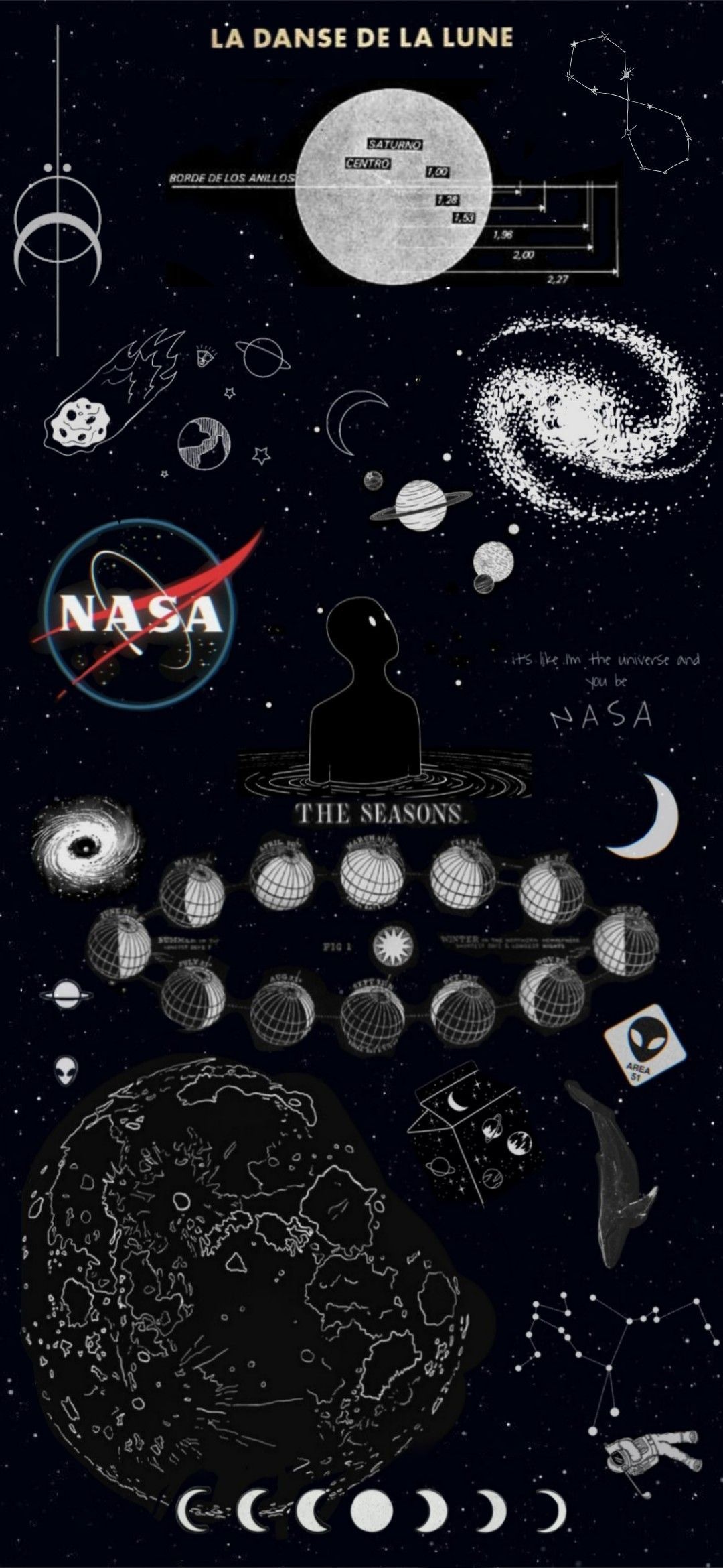  Astronomie Hintergrundbild 1080x2340. la danse de la lune. ¡•. Lukisan galaksi, Wallpaper ponsel, Gambar galaksi
