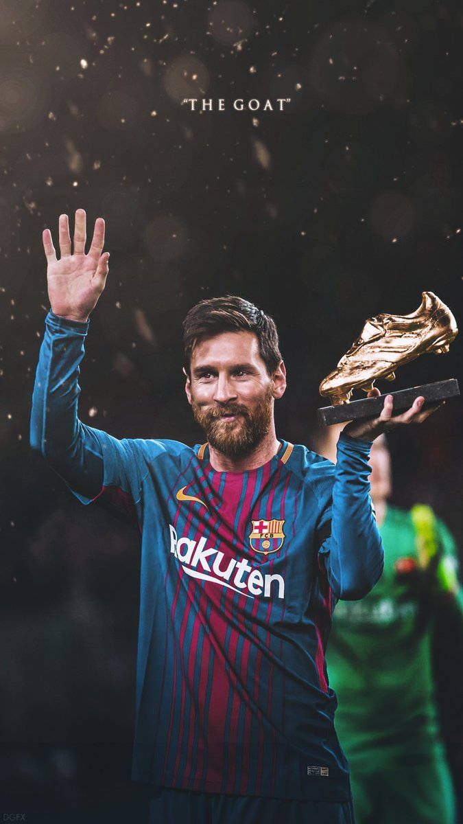  Messi Hintergrundbild 675x1200. Download Goat Messi Golden Boot Wallpaper