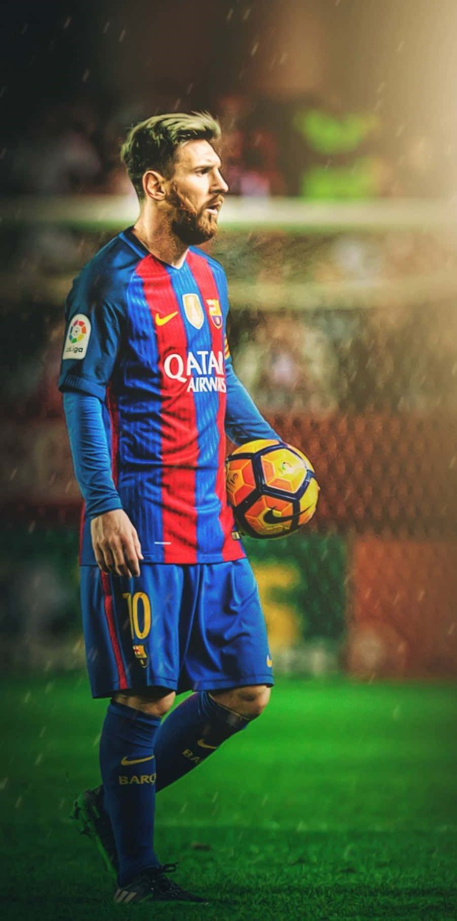  Leo Messi Hintergrundbild 900x1812. Download Soccer Aesthetic Lionel Messi Wallpaper