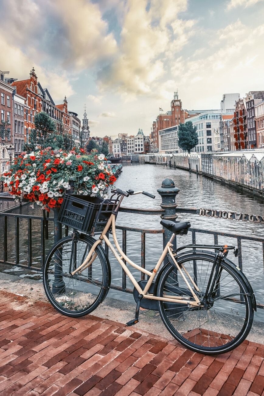  Amsterdam Hintergrundbild 868x1300. Romantic Amsterdam Wall Mural