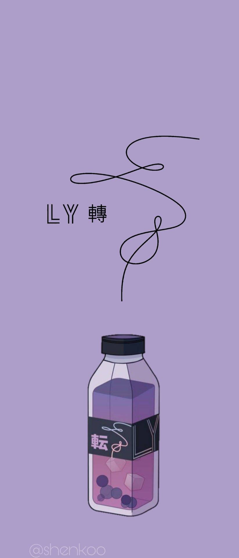  BTS Hintergrundbild 824x1920. Download Bts Aesthetic Love Yourself Purple Wallpaper