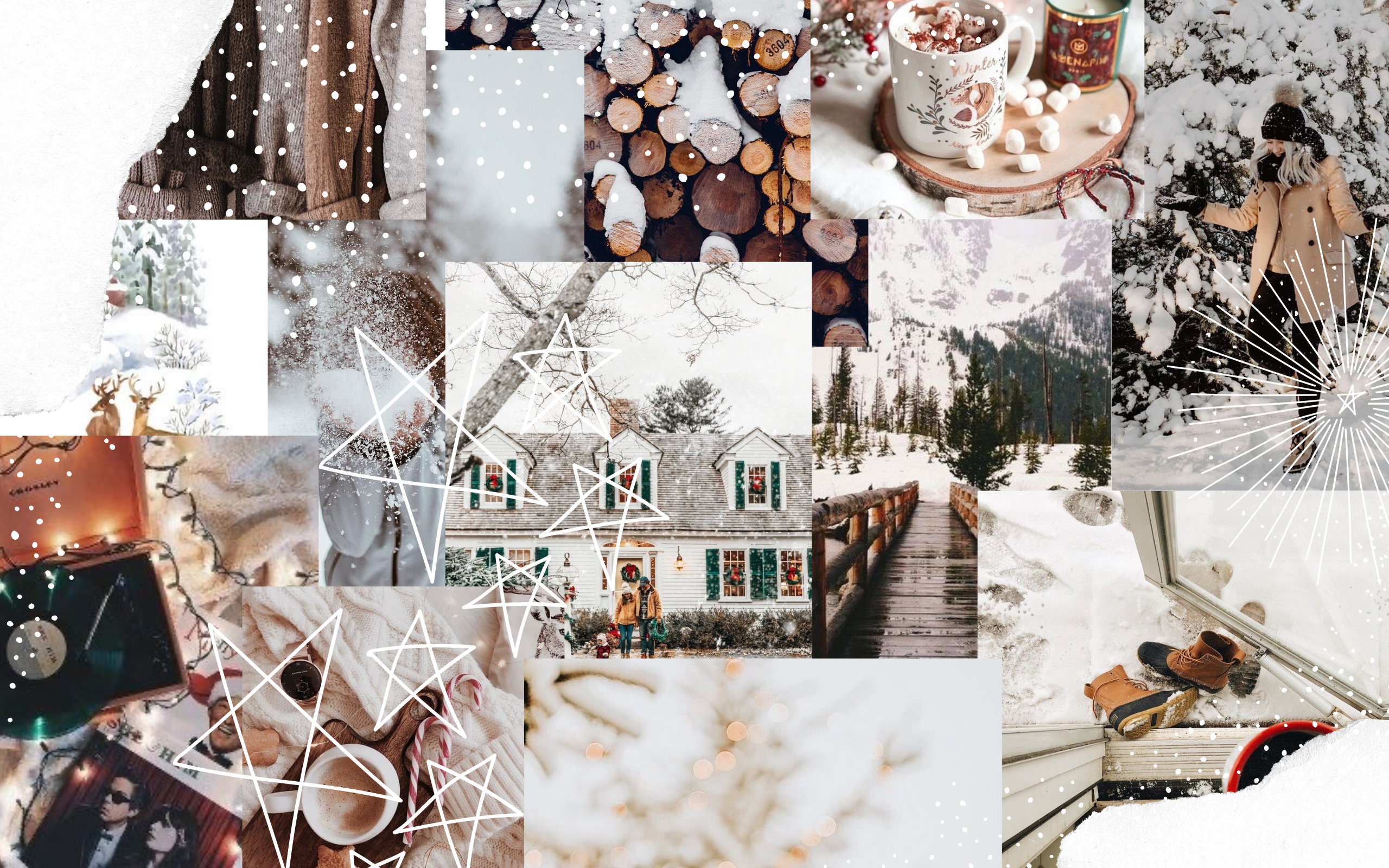  Fröhliche Hintergrundbild 2560x1600. Aesthetic Christmas Collage Desktop Wallpaper. Christmas desktop wallpaper, Winter wallpaper desktop, Imac wallpaper