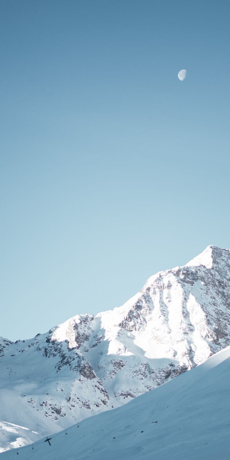  Schnee Hintergrundbild 736x1472. Gletscher, Berge, Landschaft, blauer Himmel, sonniger Tag, Natur, 1080x2160 Wallpaper. Blue sky wallpaper, Scenery wallpaper, Mountain wallpaper