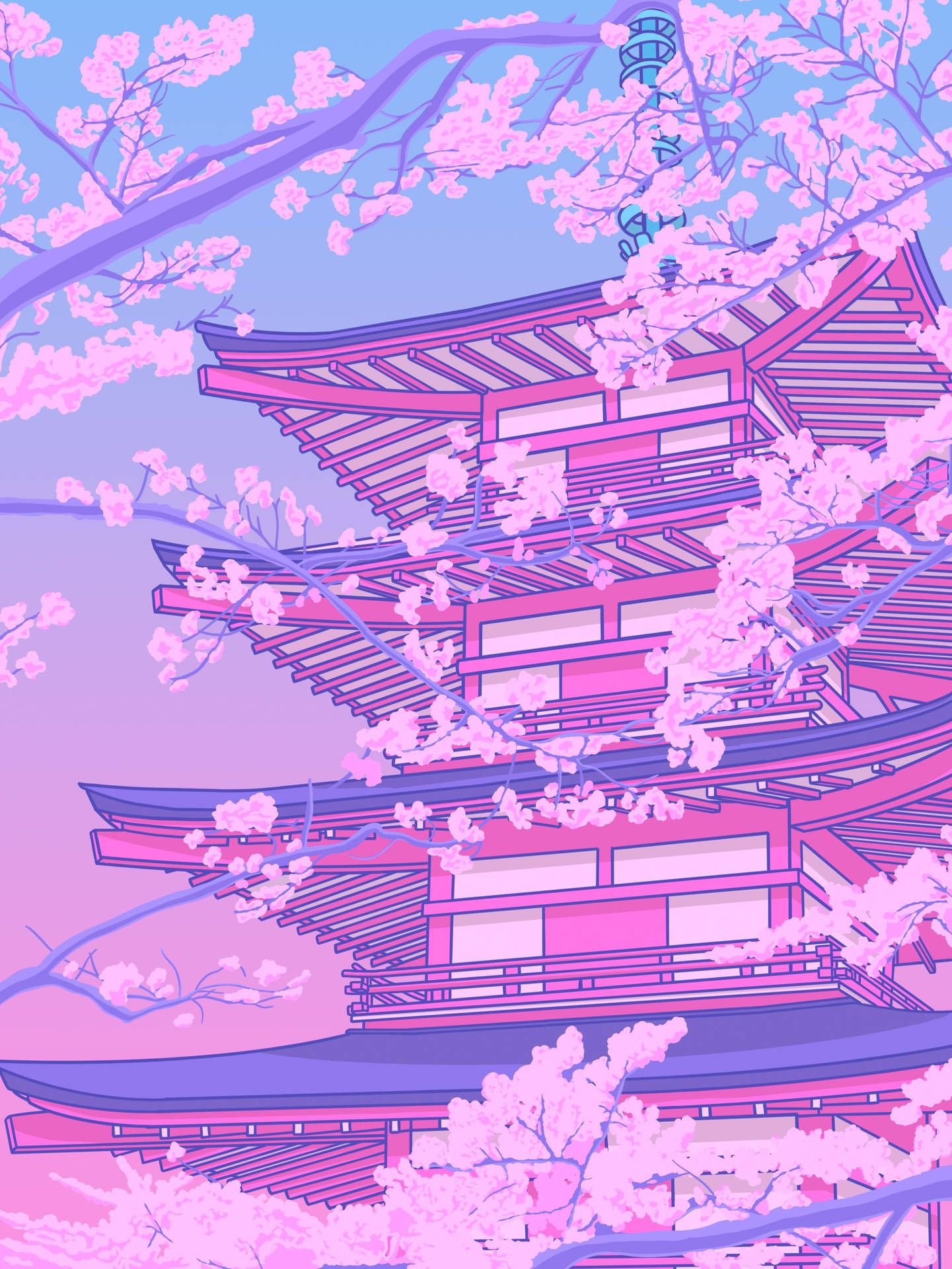  Pastell Hintergrundbild 1441x1920. Pastel Japanese Aesthetic Wallpaper