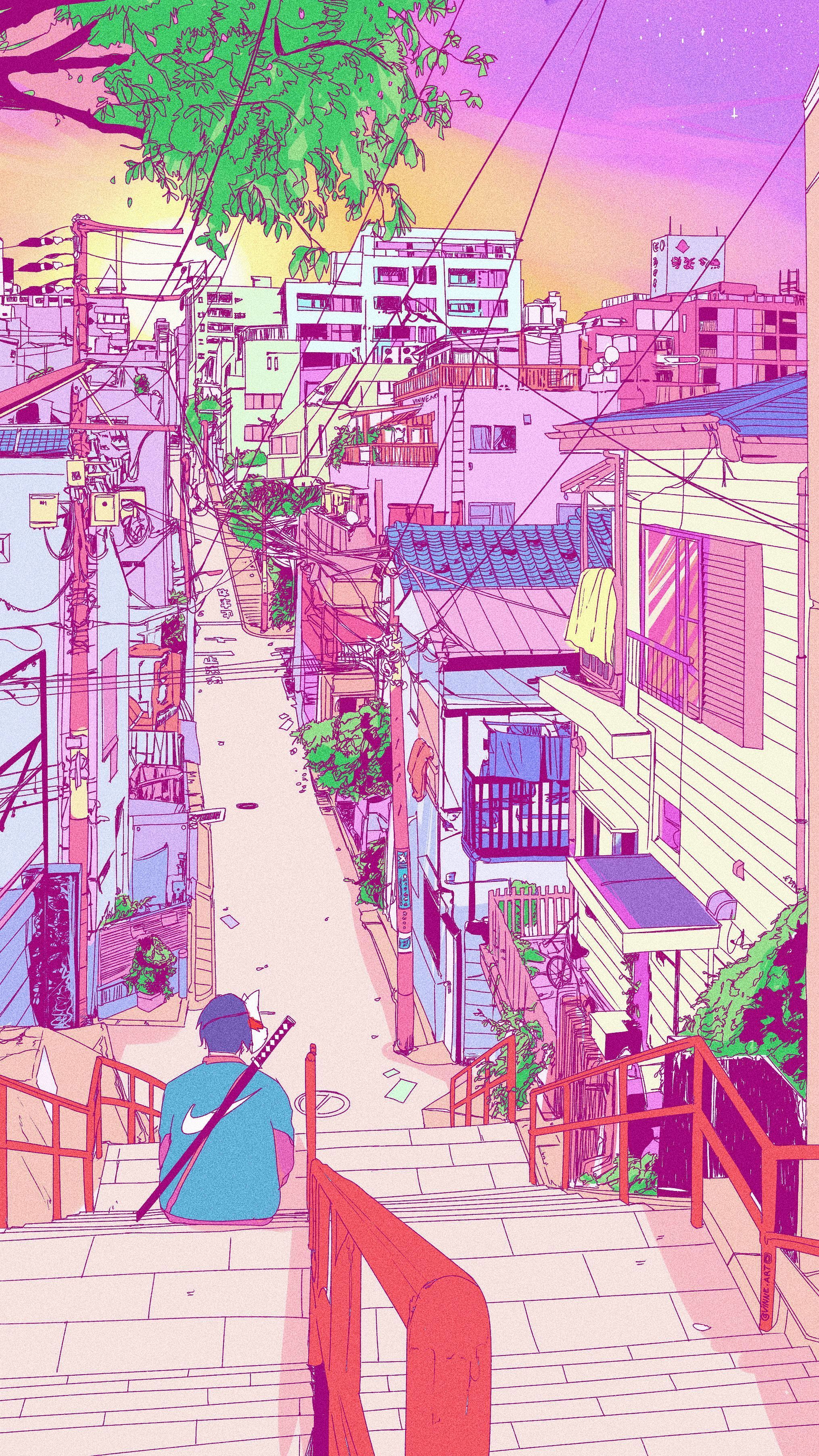  Anime Hintergrundbild 2030x3609. Retro Anime Aesthetic Wallpaper Free Retro Anime Aesthetic Background
