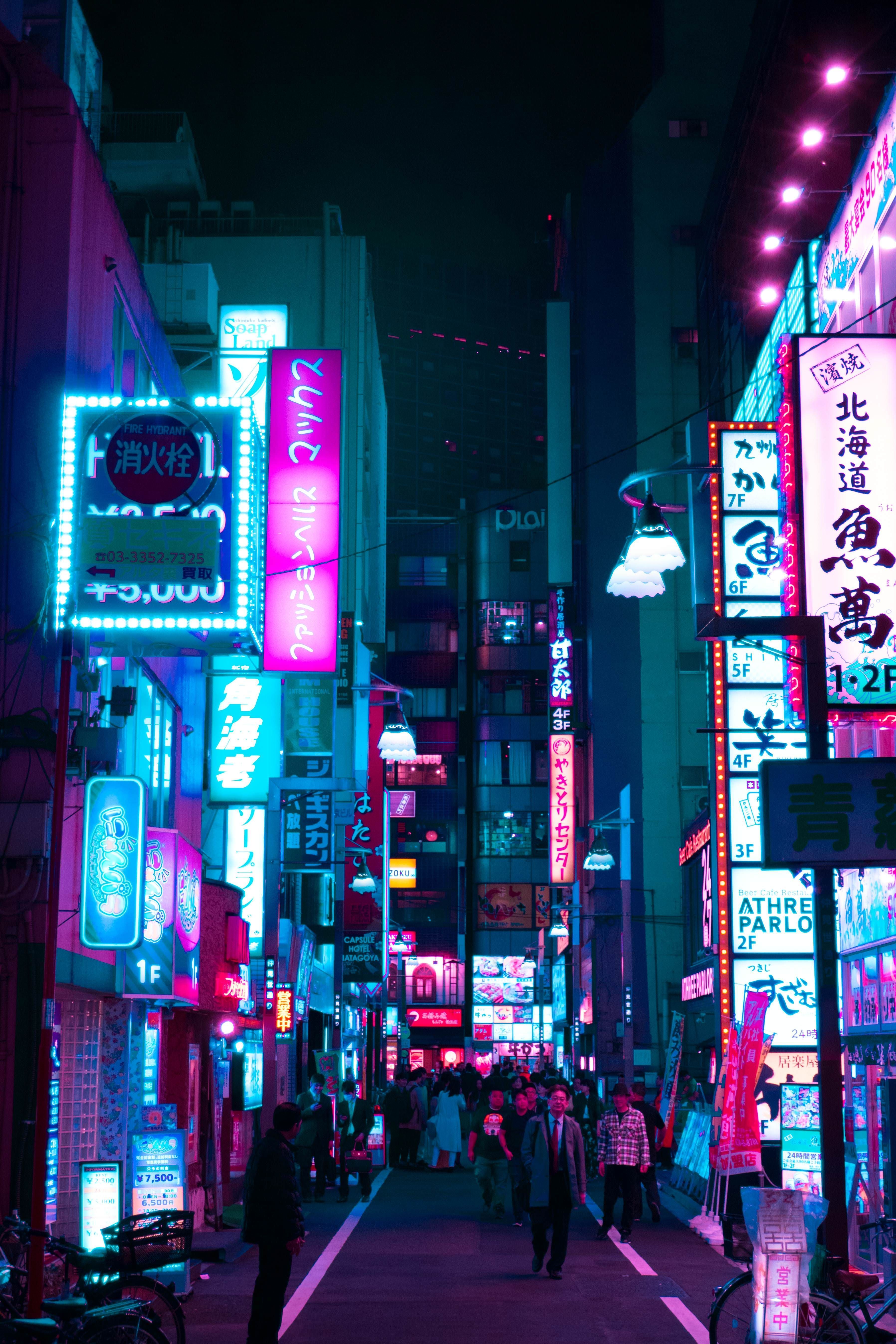  Handy Neon Hintergrundbild 3592x5388. Neon Tokyo Phone Wallpaper Free Neon Tokyo Phone Background