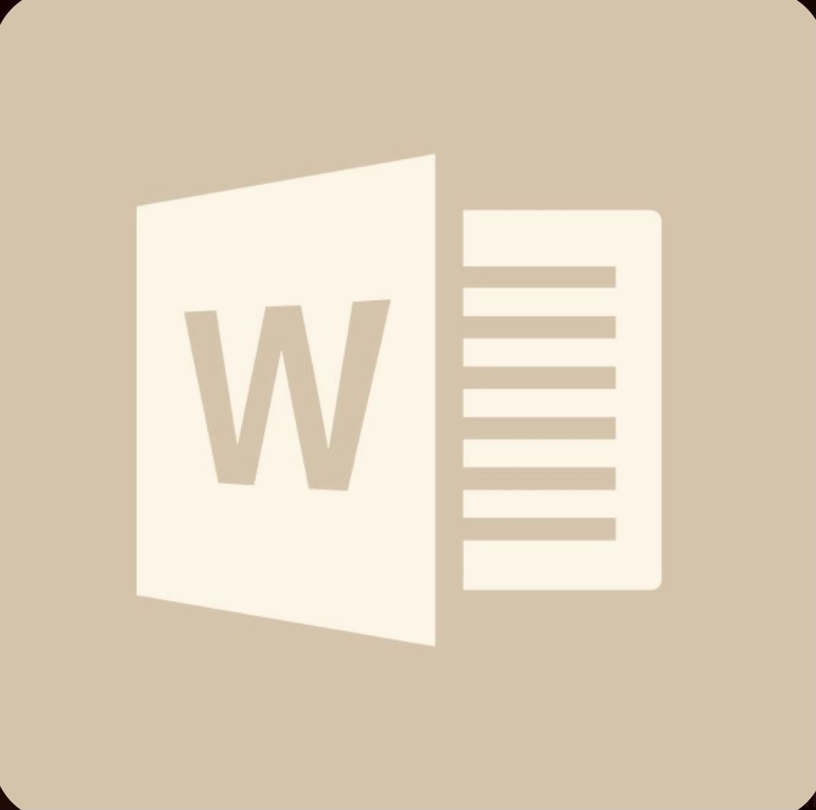  Microsoft Word Hintergrundbild 1147x1139. Word aesthetic beige. Vintage app, Beige icons:), Macbook icon