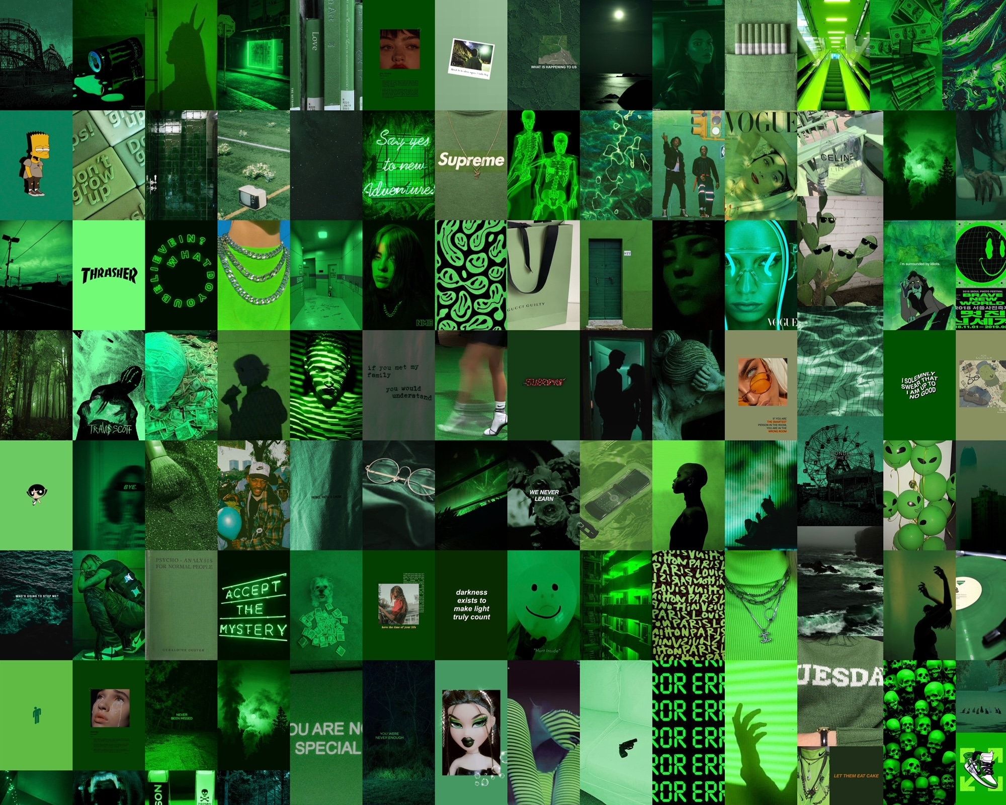  Grüne Hintergrundbild 2000x1600. Grünes Collage Kit Grüne Collage Kit Grüne Ästhetische