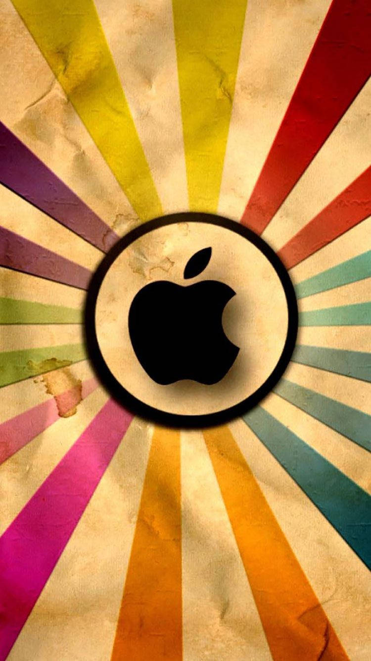 Apple Hintergrundbild 750x1334. Download Apple Logo Retro Aesthetic iPhone Wallpaper