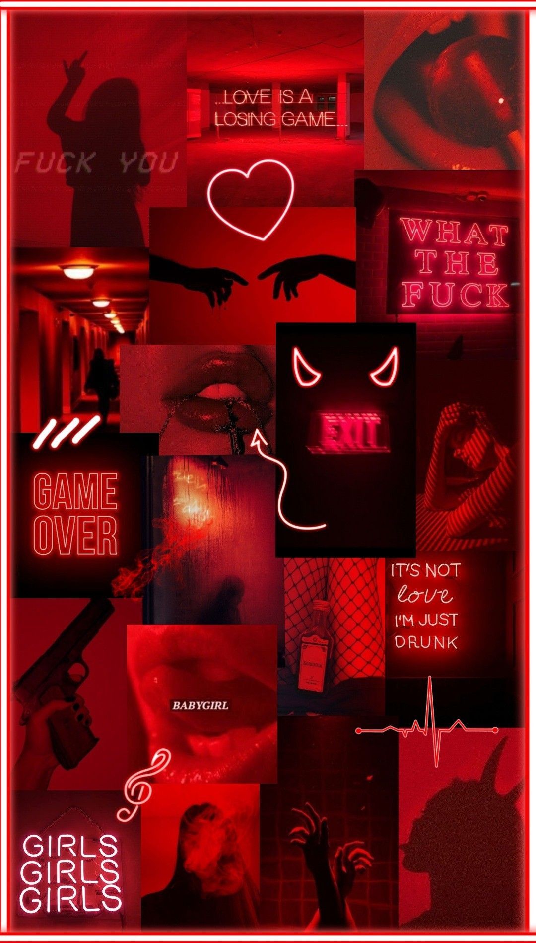  Rot Hintergrundbild 1080x1898. Red Aesthetic Wallpaper Collage. Collage, Rot