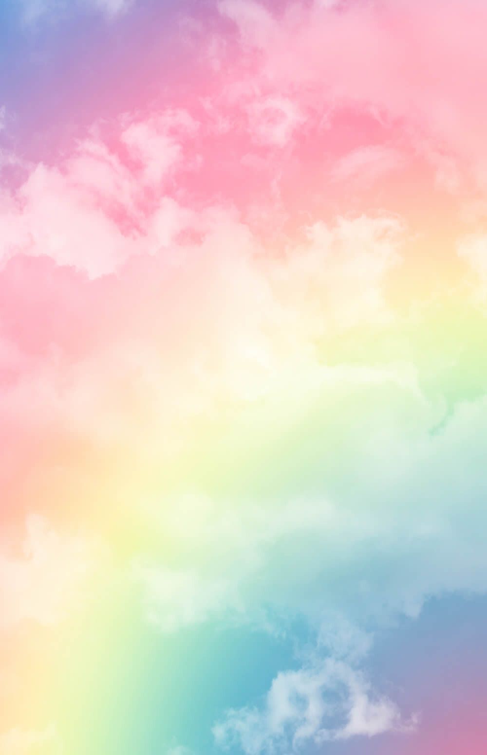  Regenbogen Hintergrundbild 1000x1552. Wandbild Regenbogen Wolken Bunt Pastell Links Good Vibes