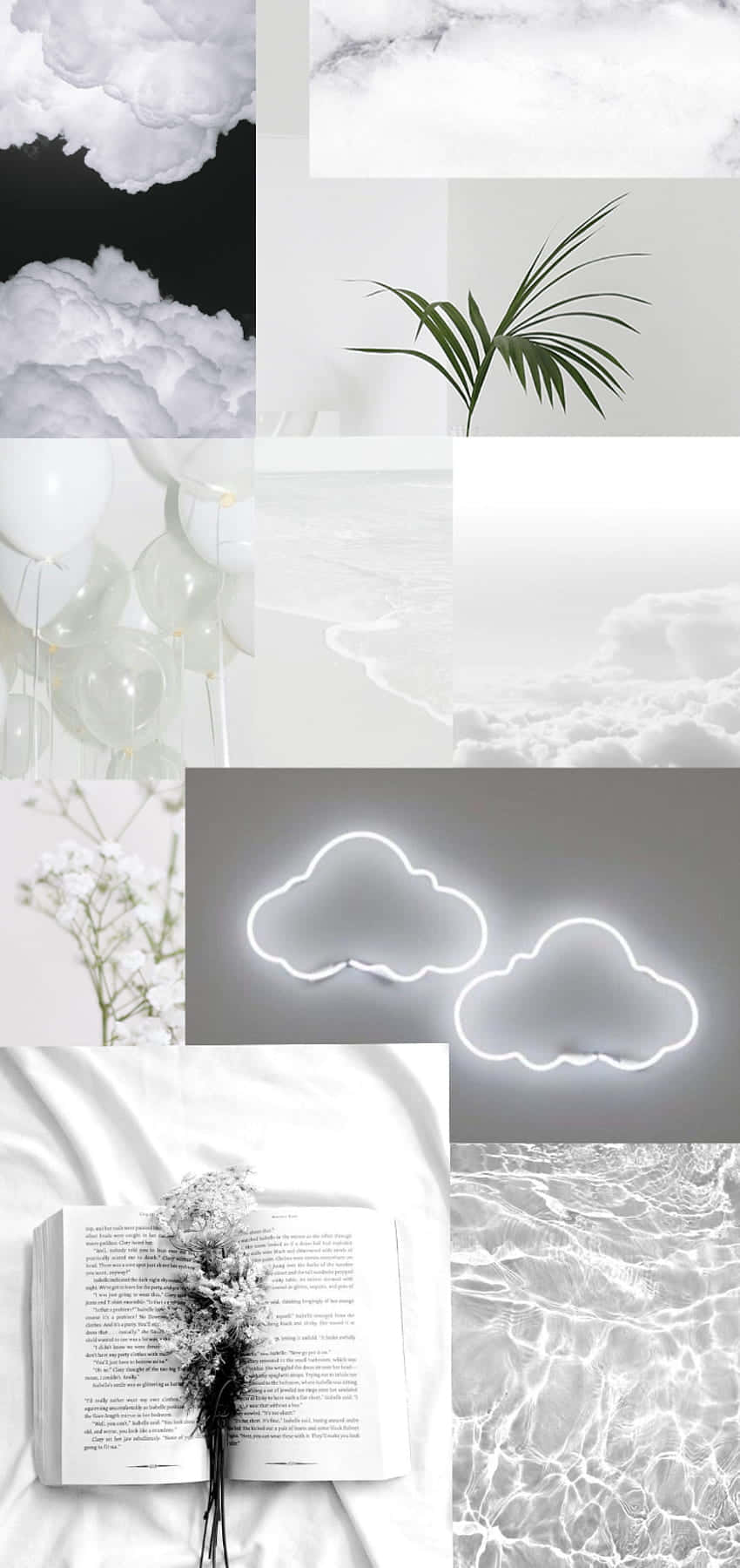  Grau Weiß Hintergrundbild 850x1799. Soft White Aesthetic Wallpaper