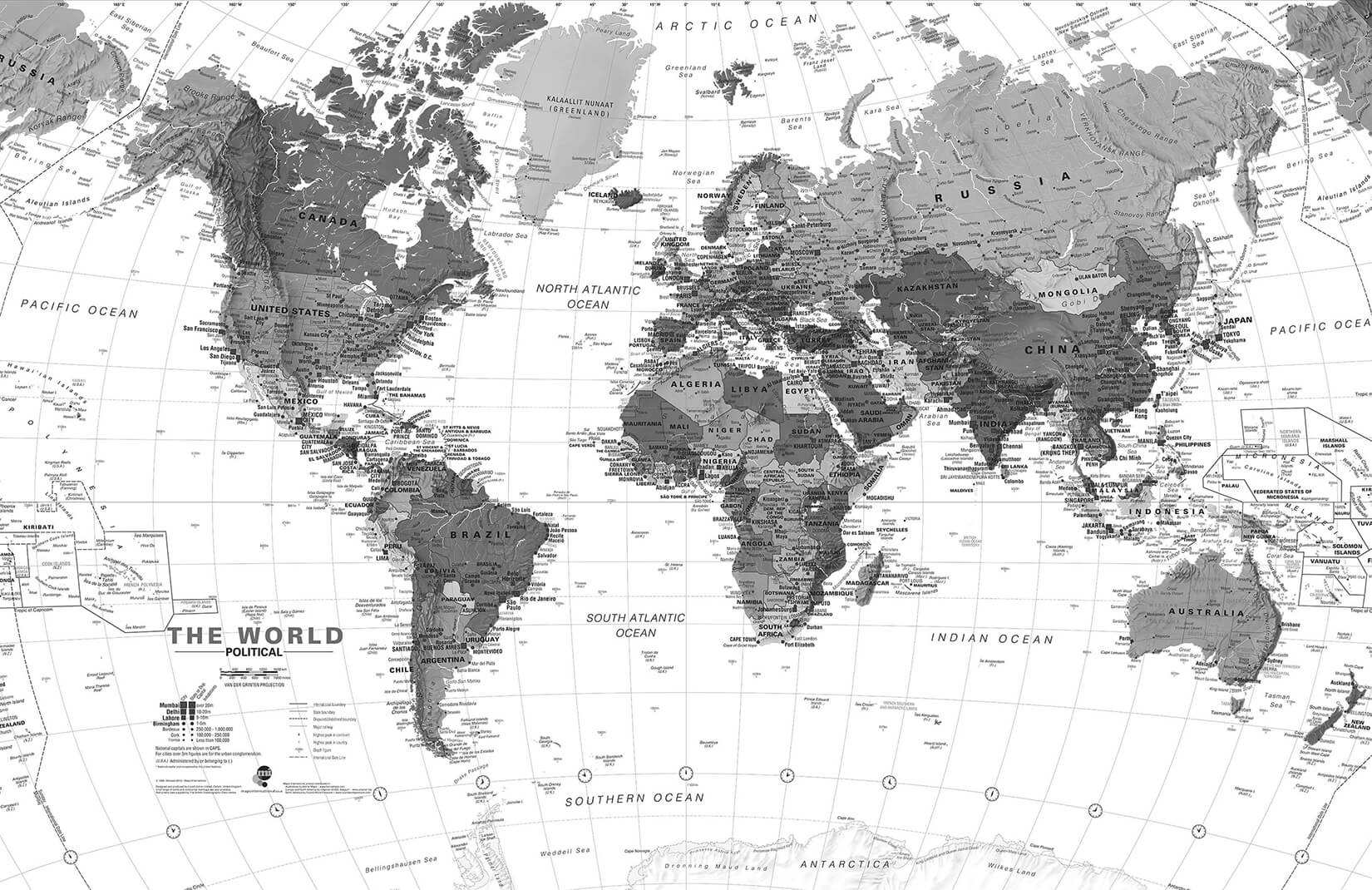  Weltkarte Hintergrundbild 1650x1070. Schwarzweiss Politische Weltkarte Tapete