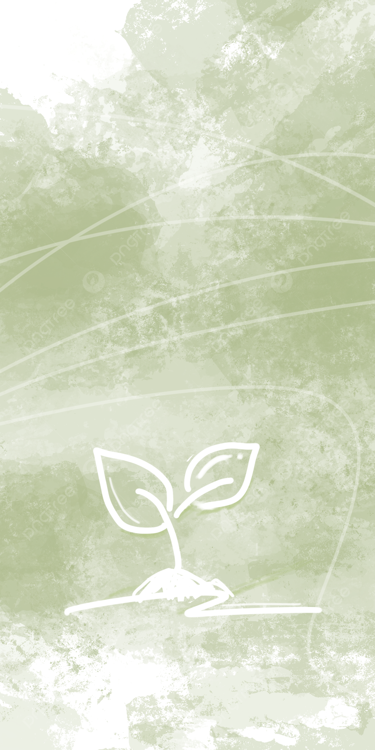  Blätter Hintergrundbild 1200x2400. Grünes Blatt Handy Wallpaper Porträt Von Aquarellhandzeichnung In Natürlichem Einfachem Minimalismus Hintergrund Hintergrundbild zum kostenlosen Download