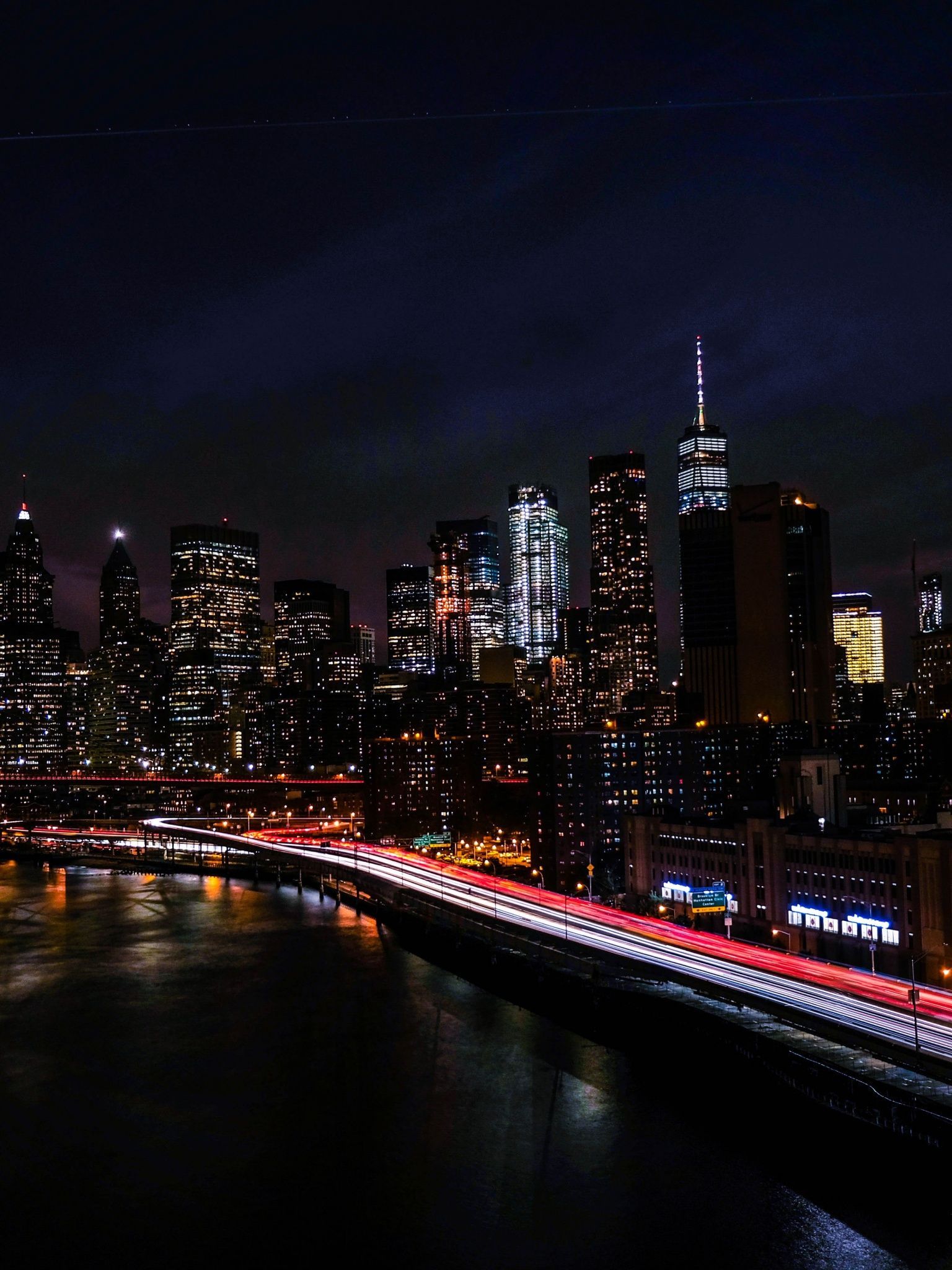 New York Bei Nacht Hintergrundbild 1536x2048. New York City Wallpaper 4K, Night view, Cityscape