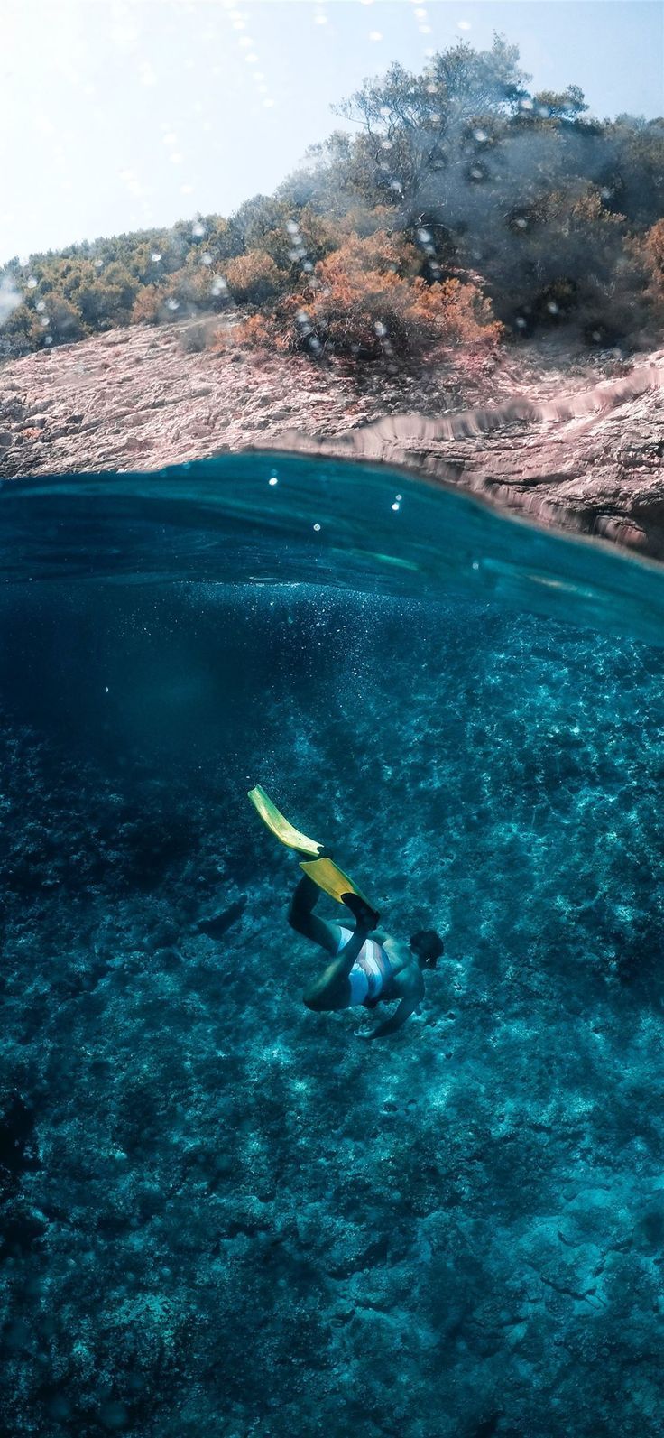  Tauchen Hintergrundbild 736x1593. person diving on body of water #hvar #croatia #iPhone11Wallpaper. Travel around the world, Diving, Croatia
